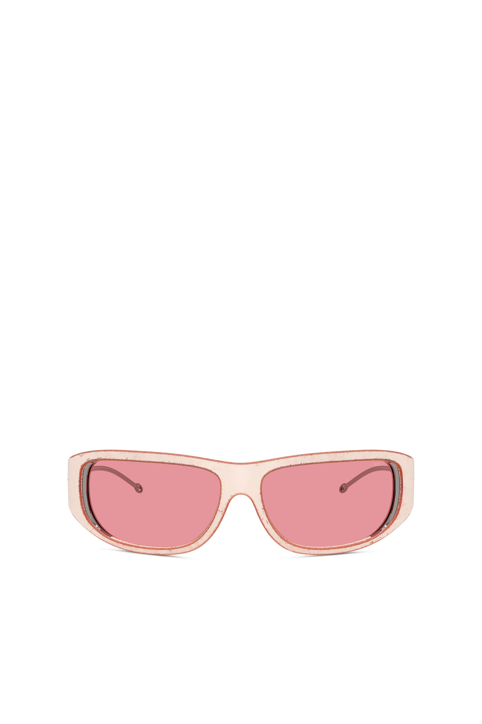 Diesel - 0DL3001 SIZE 61, Unisex's Wraparound style sunglasses in Pink - 1