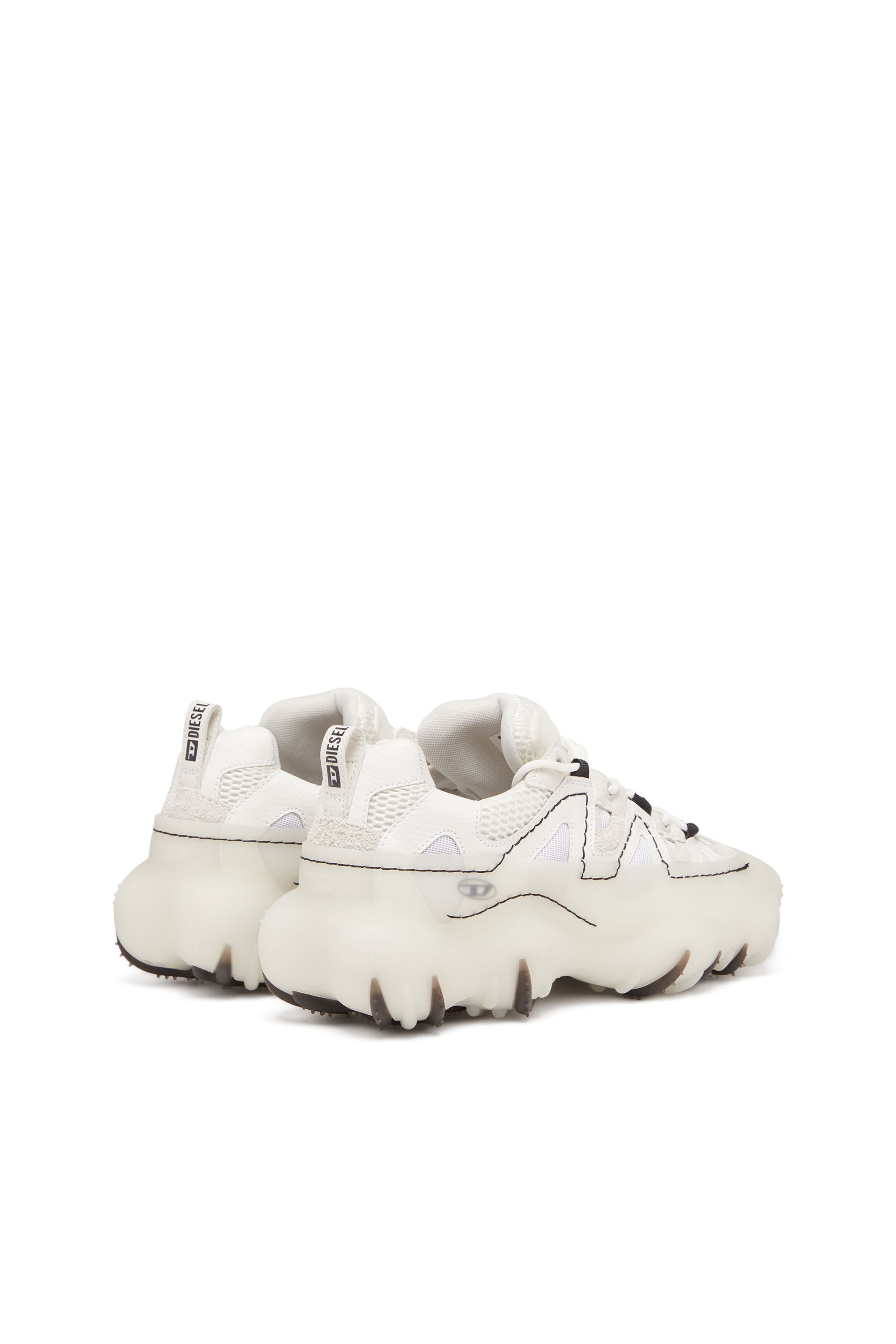 Diesel - S-PROTOTYPE P1 W, Woman S-Prototype P1-Low-top sneakers with rubber overlay in White - Image 3