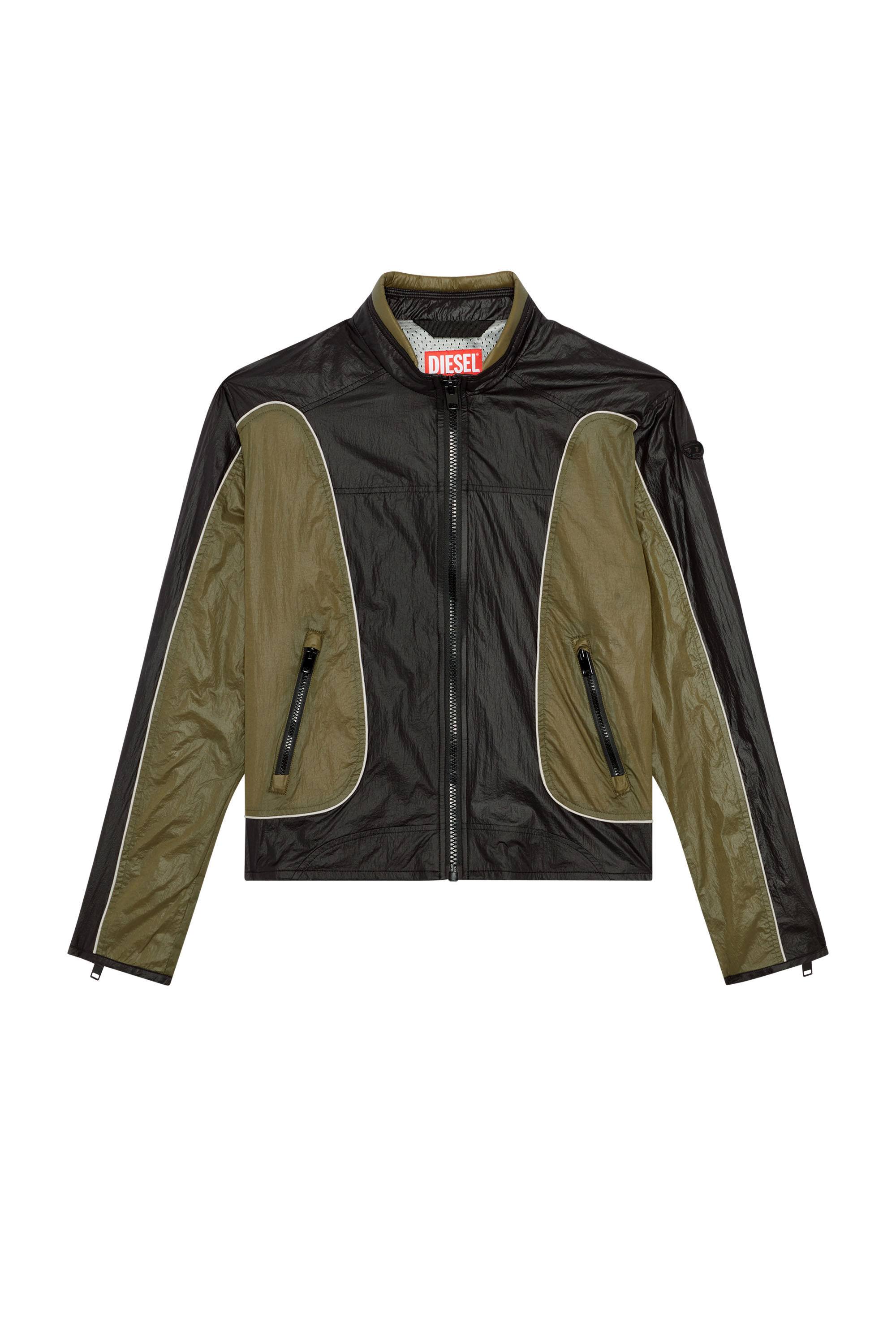 Diesel - J-BLINKID-A, Man Nylon jacket with contrast detailing in Multicolor - Image 2