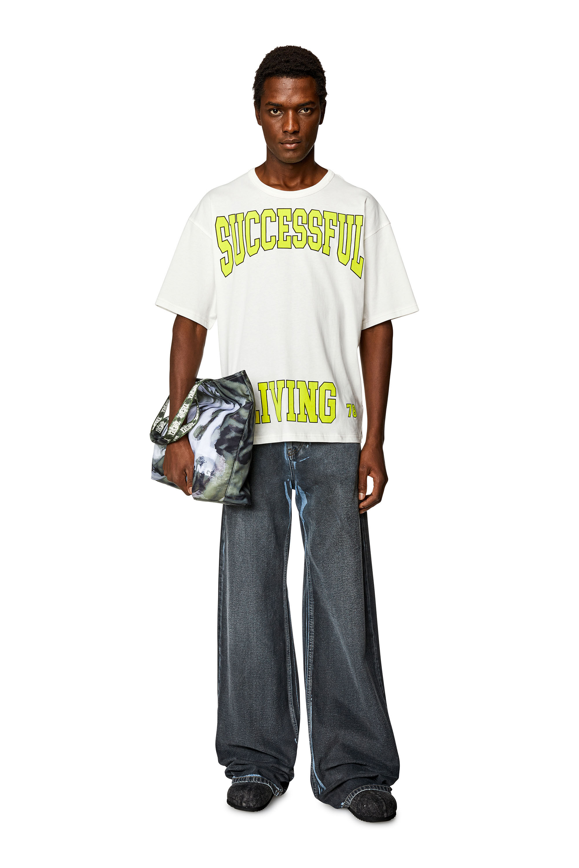 Diesel - T-BOXT-N9, Man Collegiate-logo T-shirt in organic cotton in White - Image 1