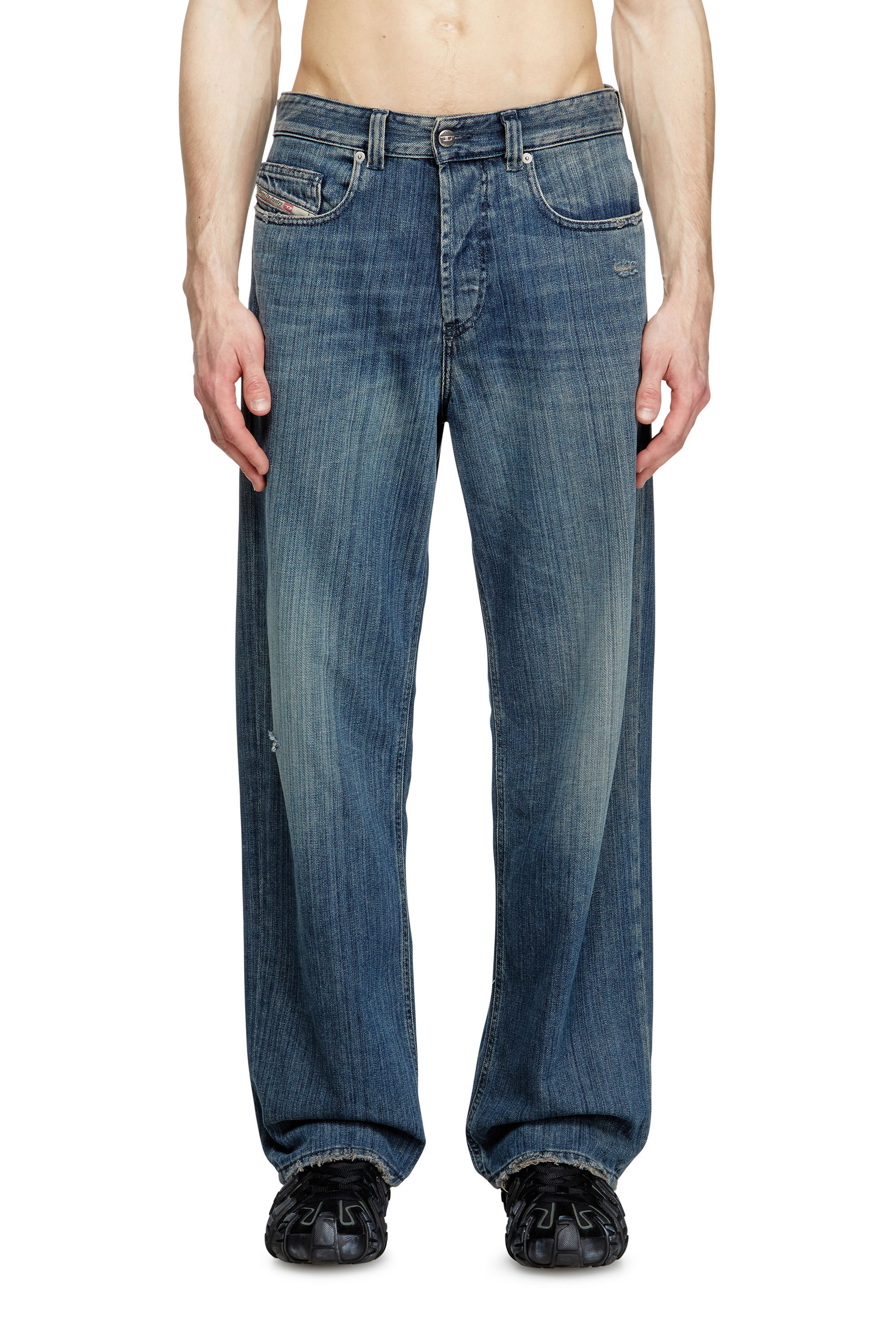 Diesel - Man's Relaxed Jeans 2001 D-Macro 09M09, Dark Blue - 3