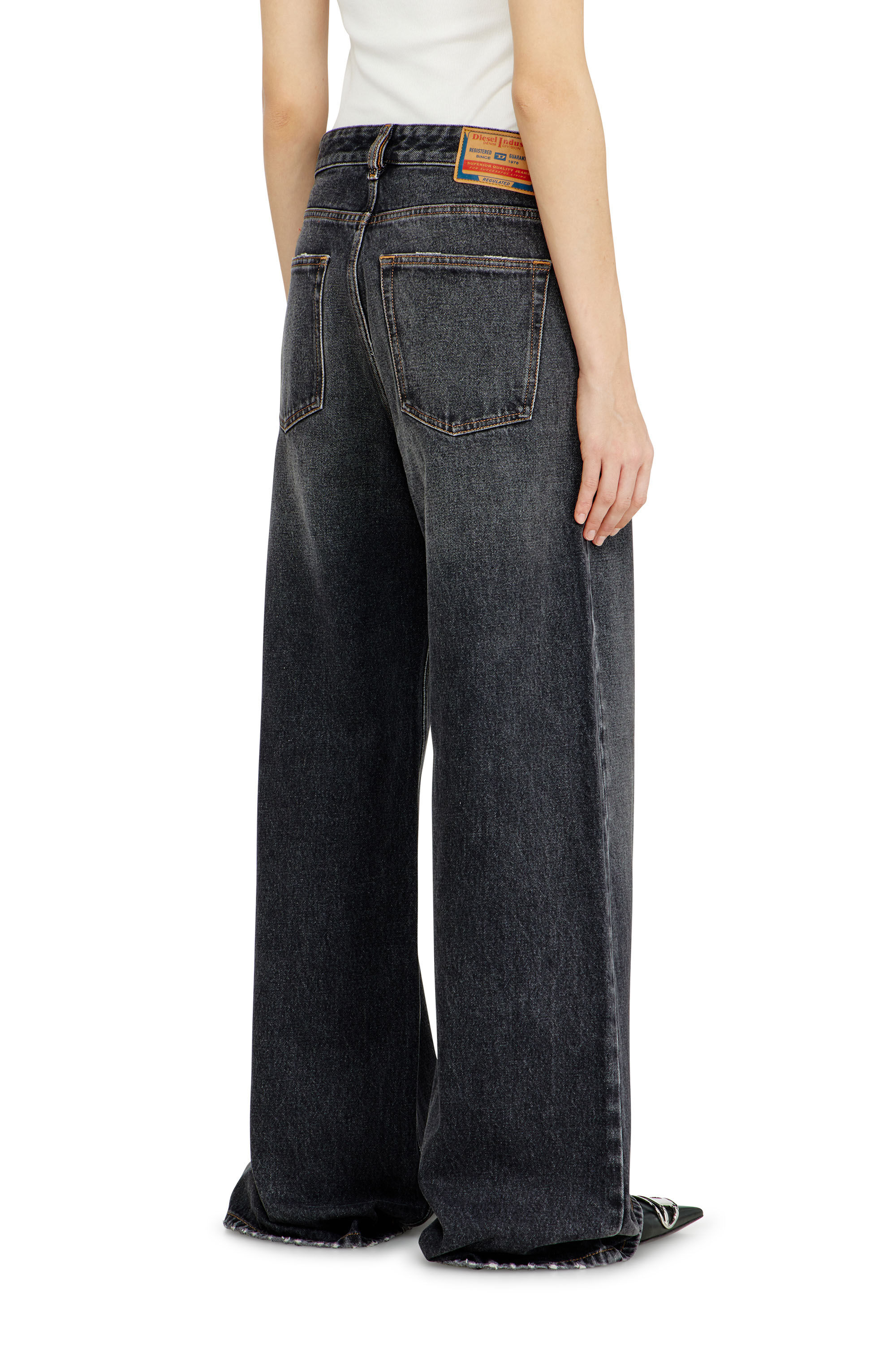 Diesel - Unisex's Relaxed Jeans 1996 D-Sire 007F6, Black/Dark grey - 5