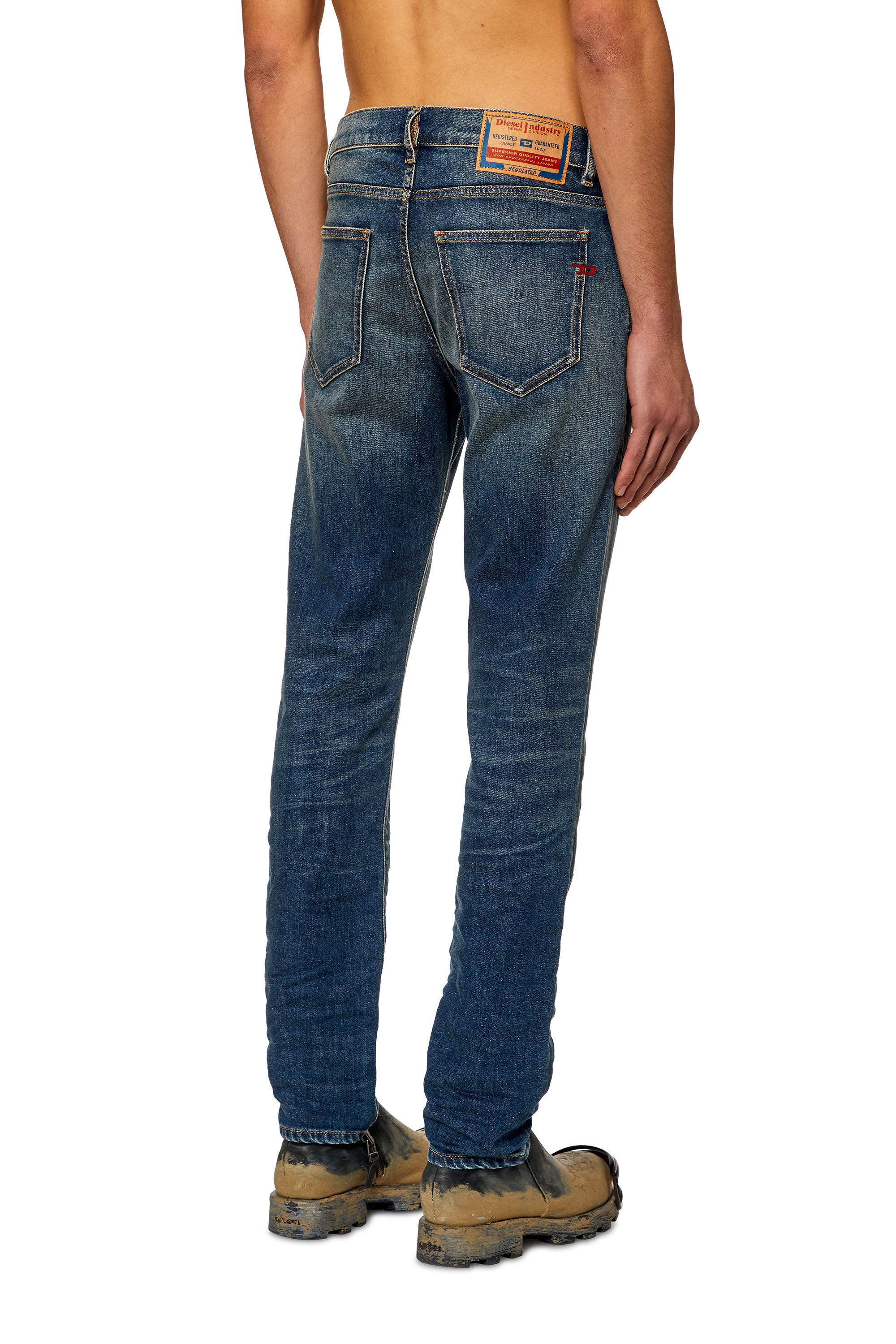 Diesel - Man Slim Jeans 2019 D-Strukt 09H49, Dark Blue - Image 4