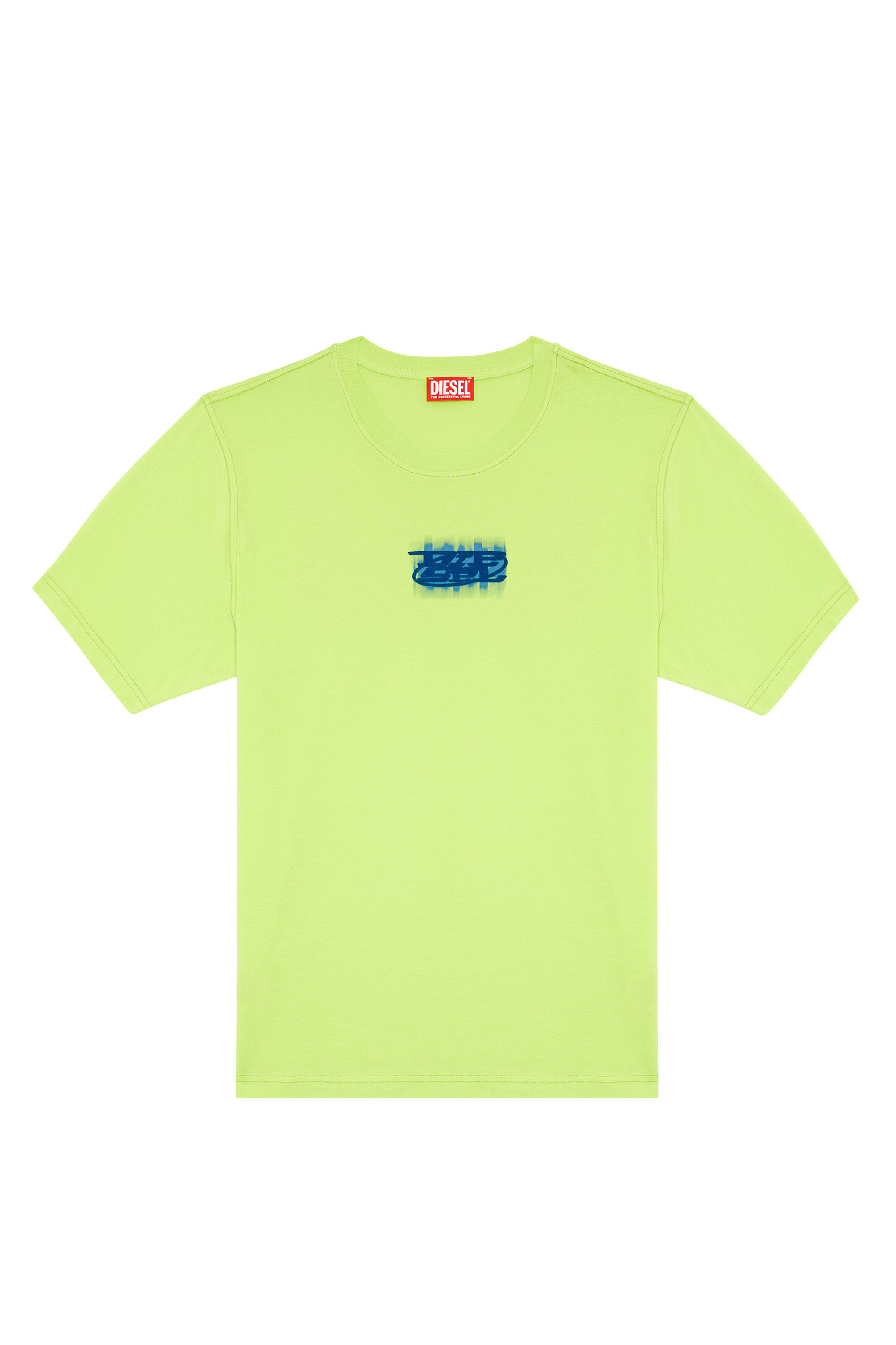 Diesel - T-JUST-N4, Man Logo-flocked T-shirt in organic cotton in Green - Image 2