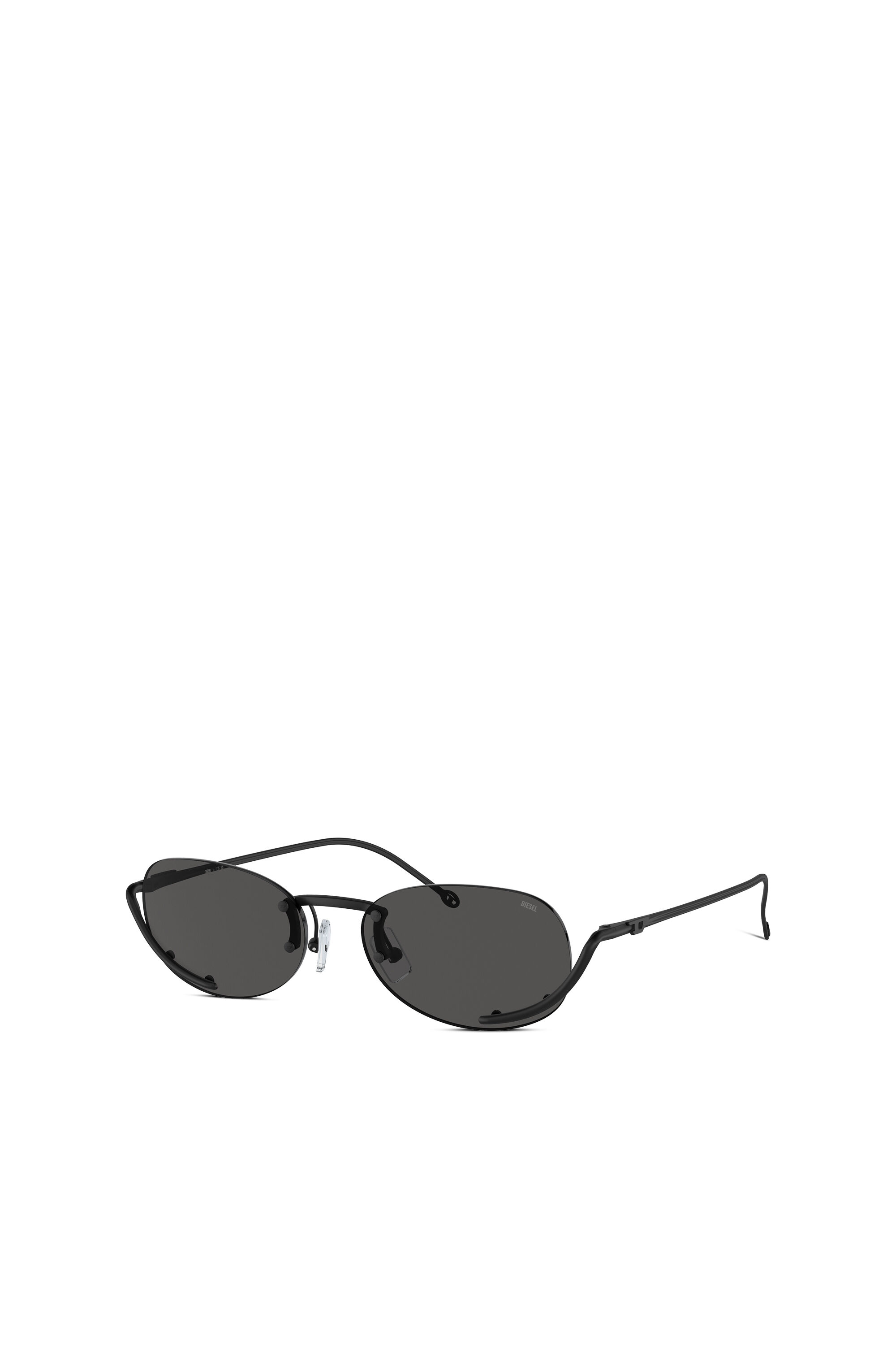 Diesel - 0DL1004, Unisex Oval sunglasses in Black - Image 5