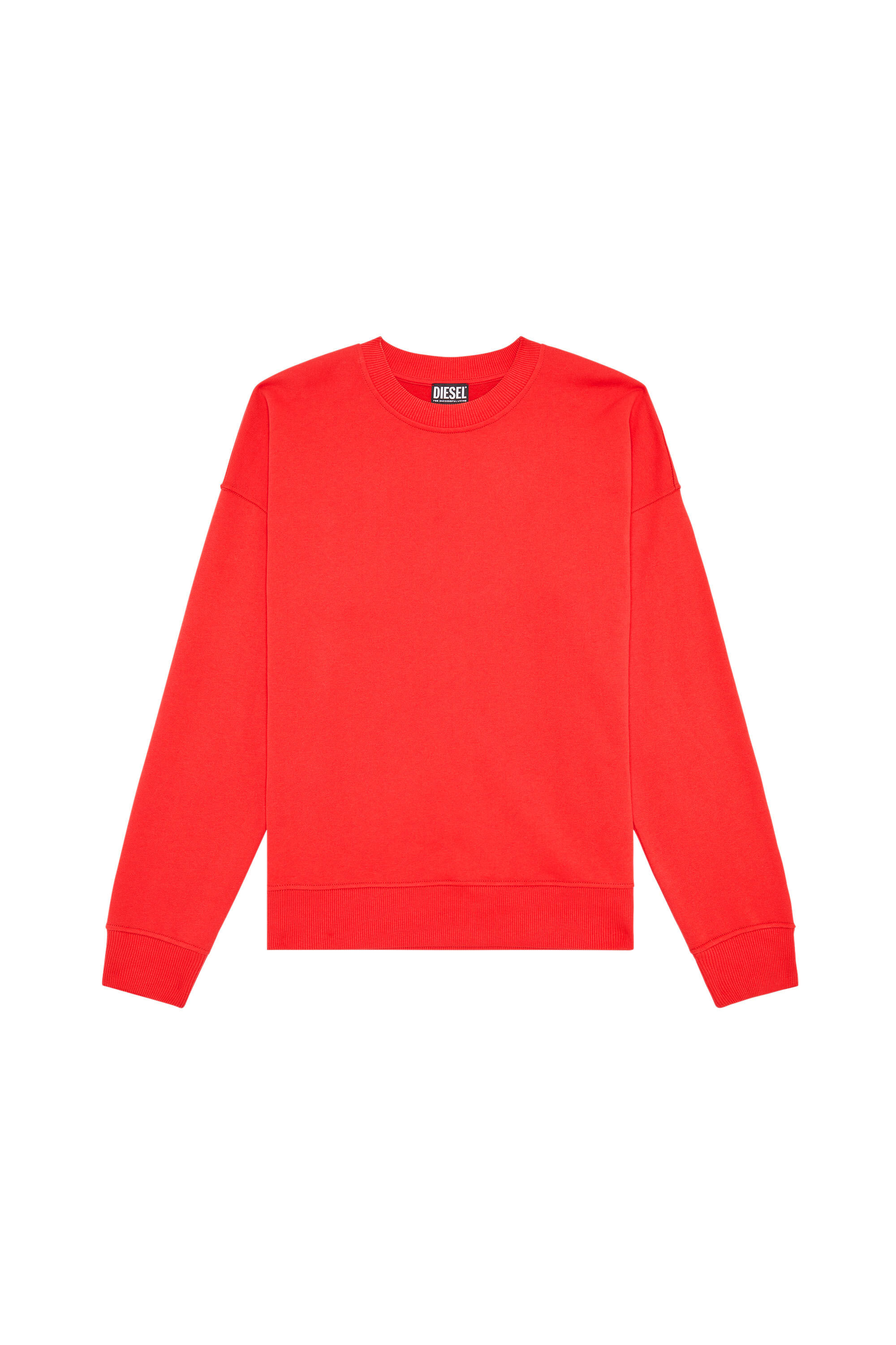 Diesel - S-ROB-MEGOVAL, Man Sweatshirt with back maxi D logo in Red - Image 2