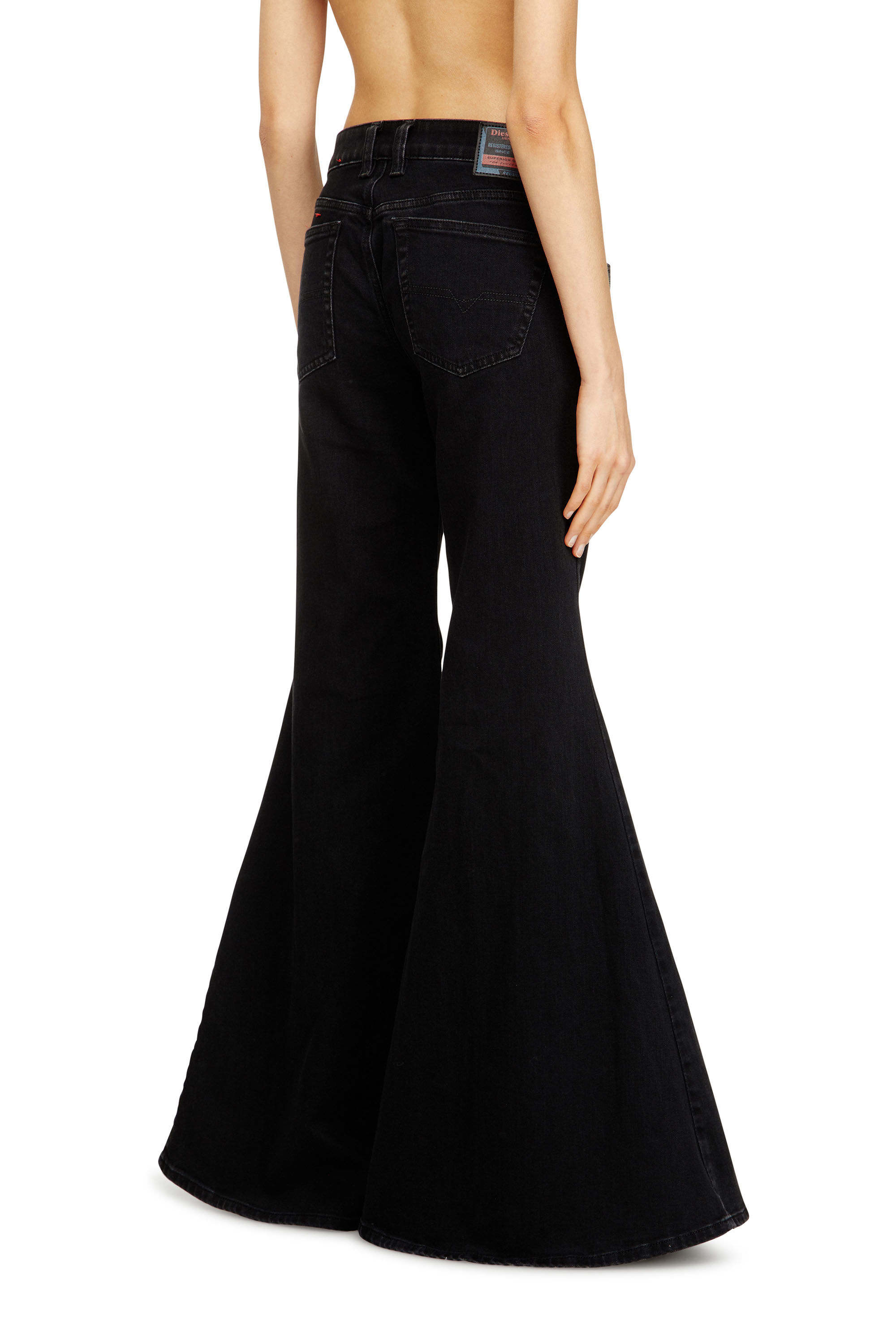 Diesel - Woman's Flare Jeans 1970 D-Bleess 09N89, Black/Dark grey - 4