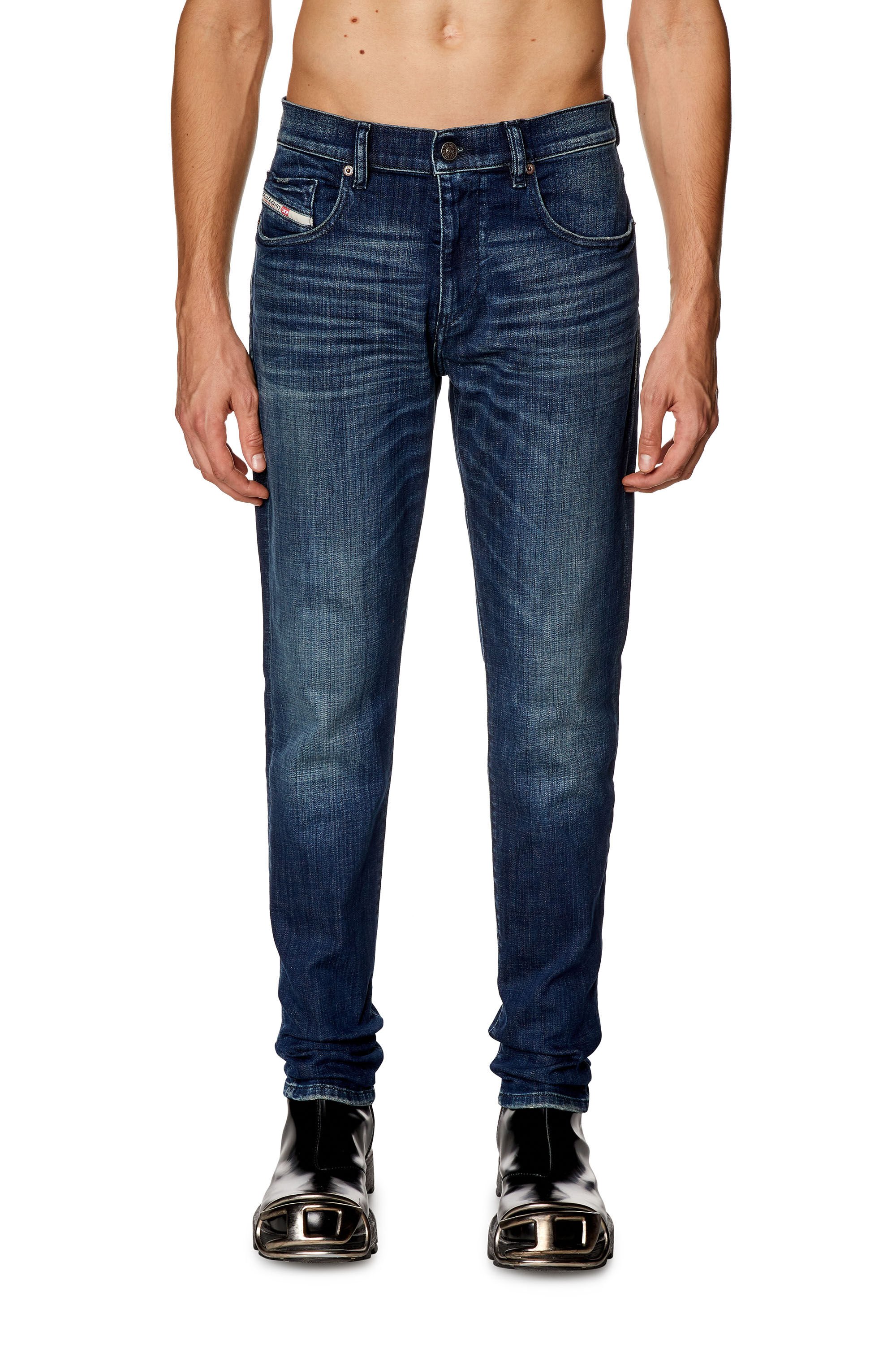 Diesel - Man Slim Jeans 2019 D-Strukt 09H35, Dark Blue - Image 3