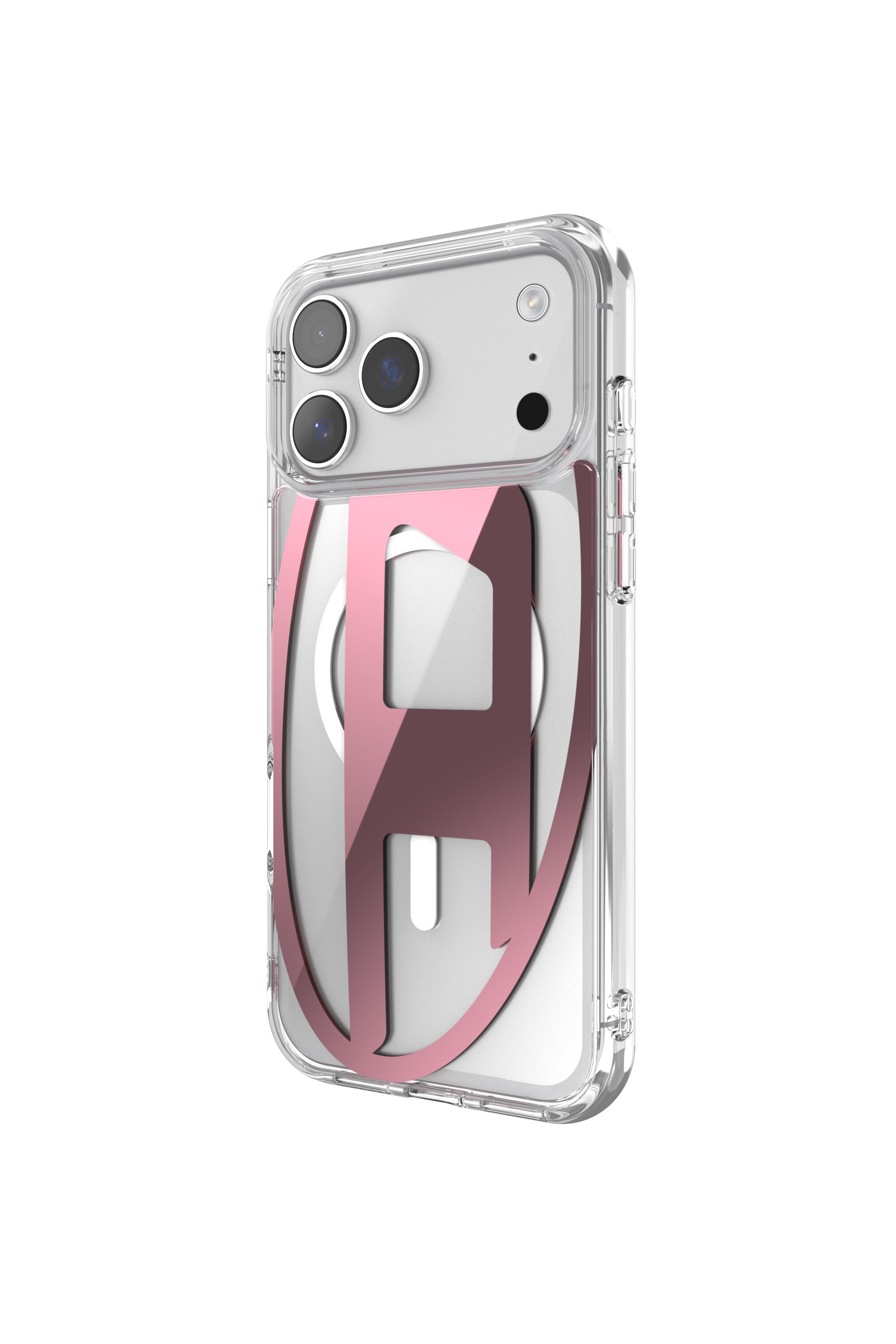 Diesel - 60422 AOP CASE, Unisex's Oval D metallic case with magsafe for iPhone 17 Pro Max in Pink - 4