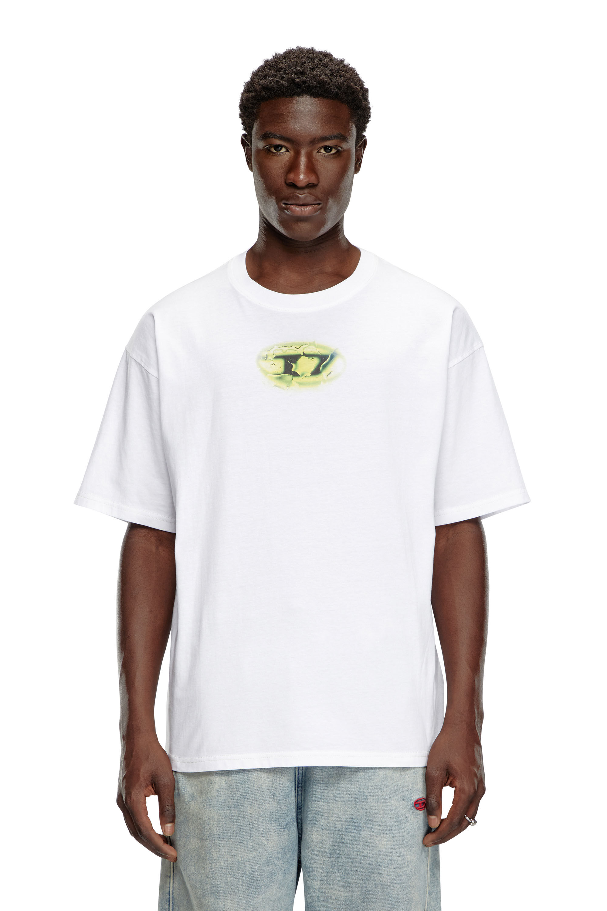 Diesel - T-BOXT-K3, Man T-shirt with glowing-effect logo in White - Image 3