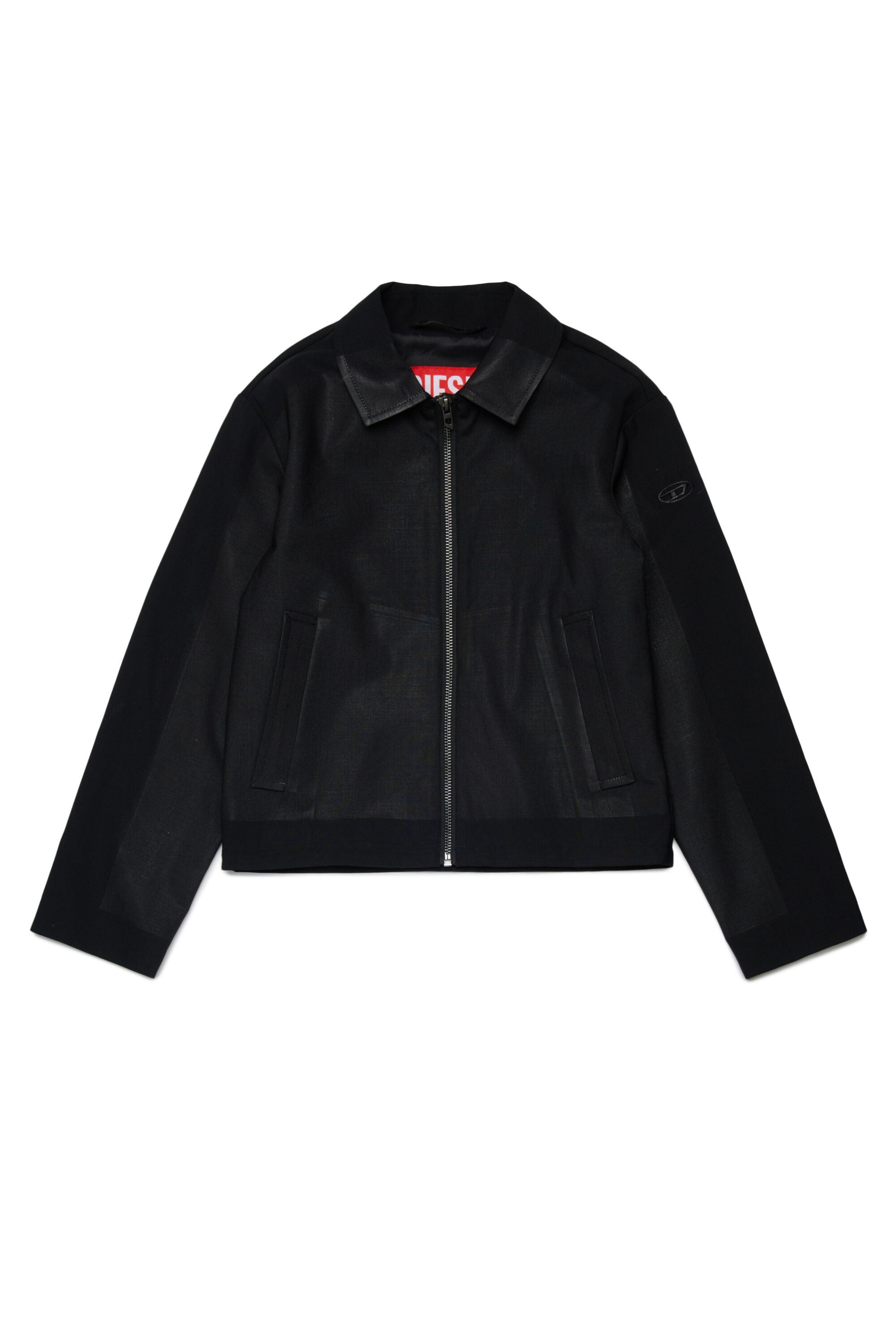 Diesel - JAKANE, Man's Jacket in coated cool wool in Black - 1