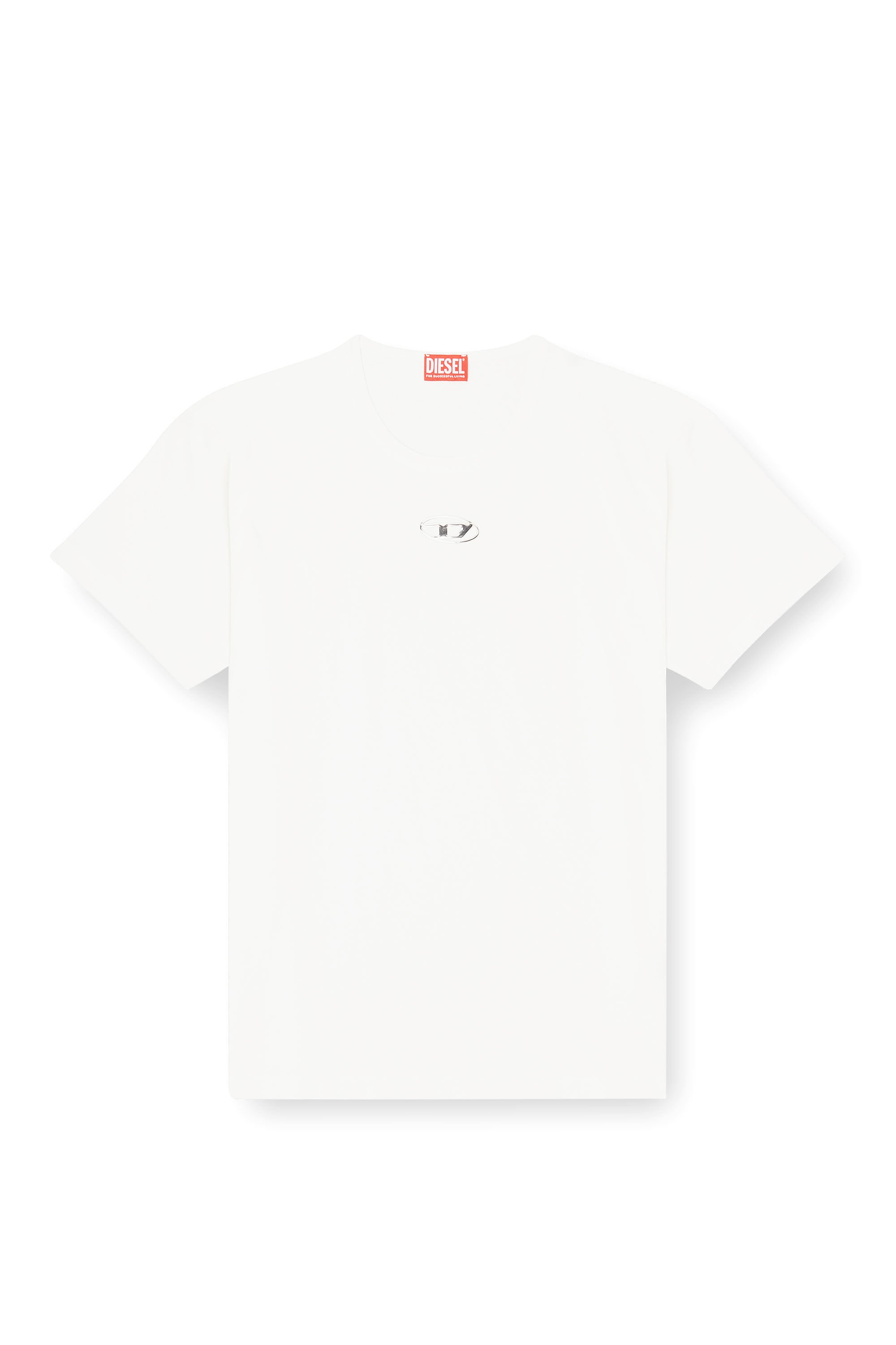 Diesel - T-NORM-IOD, Man's Light cotton T-shirt with metallic Oval D logo in null - 2