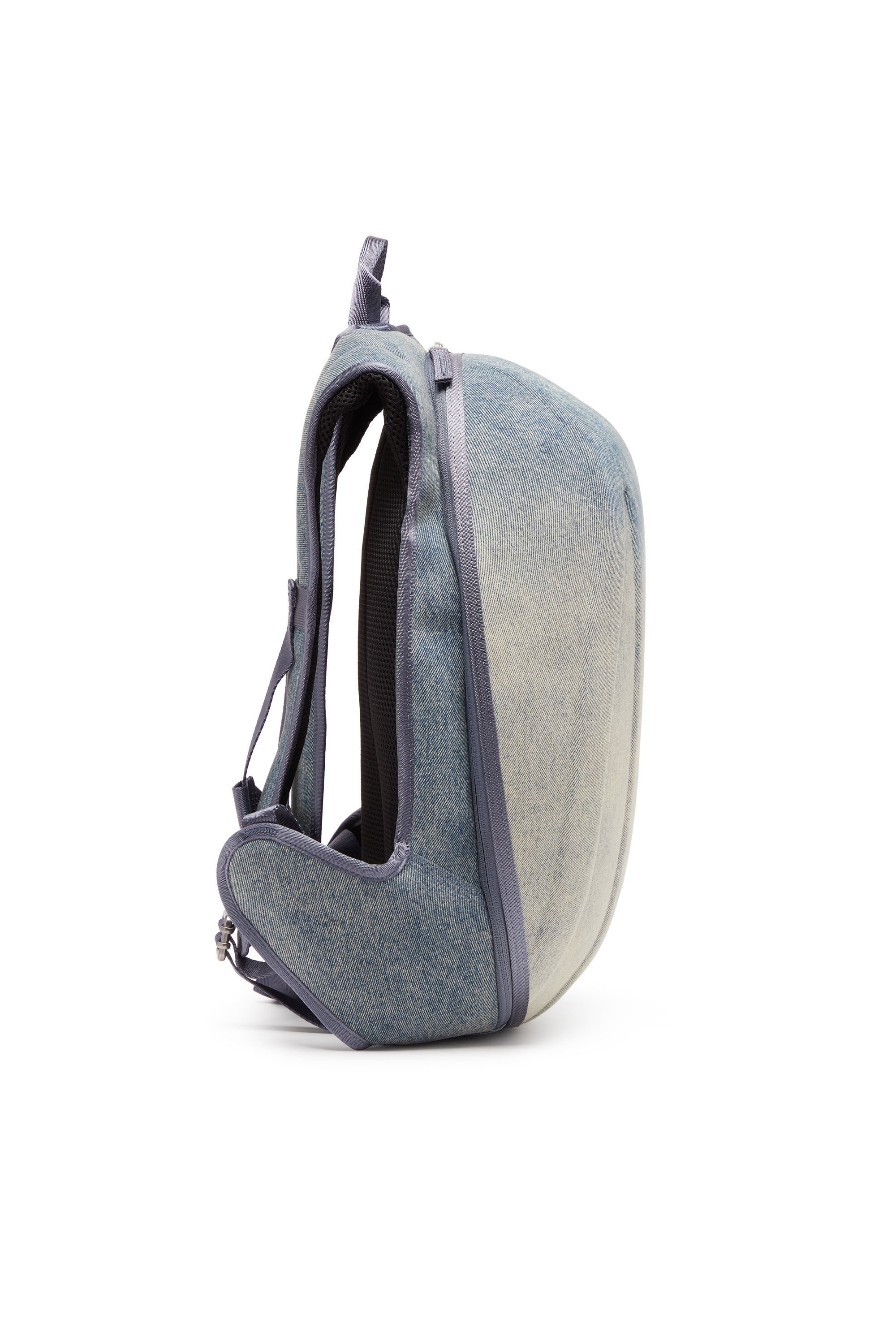 Diesel - 1DR-POD BACKPACK, Man 1DR-Pod Backpack - Hard shell denim backpack in Multicolor - Image 4