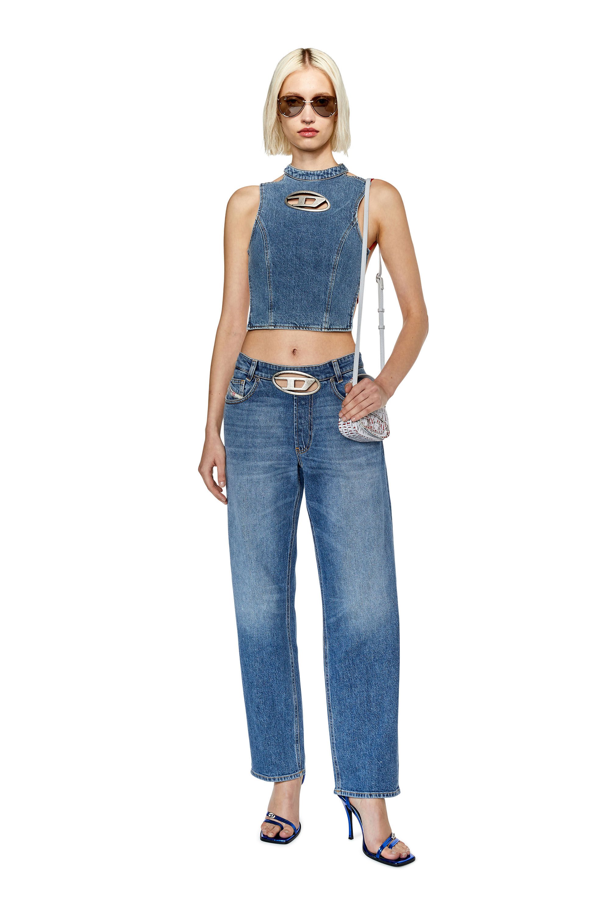 Diesel - Woman Straight Jeans D-Ark 0LICI, Medium blue - Image 1