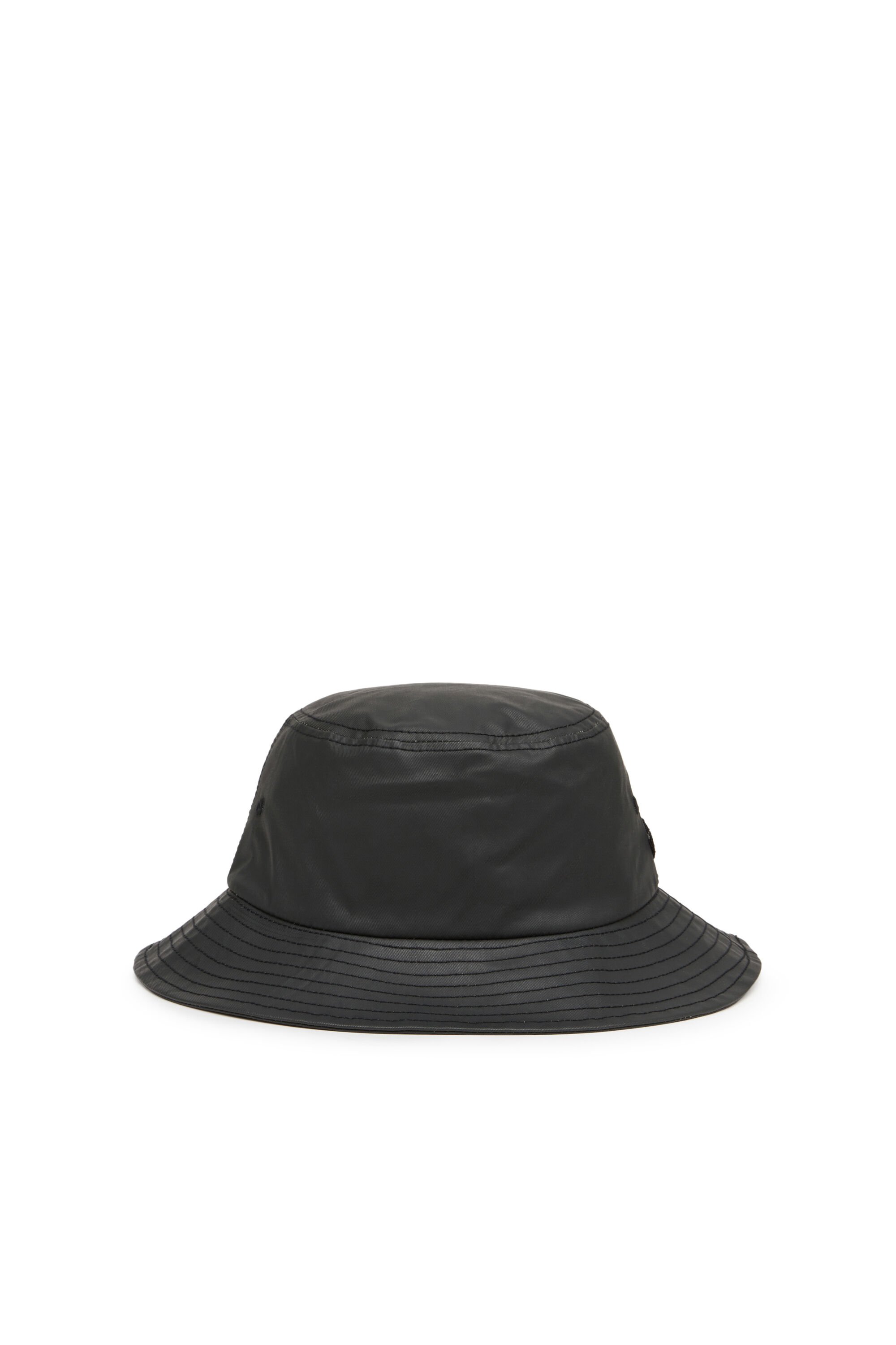 Diesel - C-FISH-COAT, Man Bucket hat in coated twill in Black - Image 2