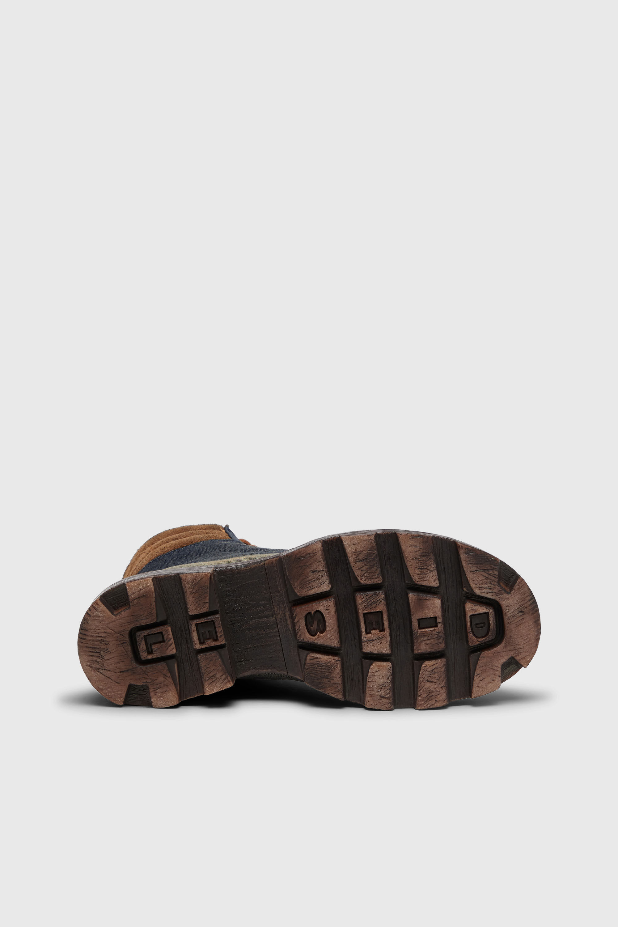 Diesel - D-HAMMER LACE UP, Man's D-Hammer-Combat boots in denim and suede in Dark Blue - 5