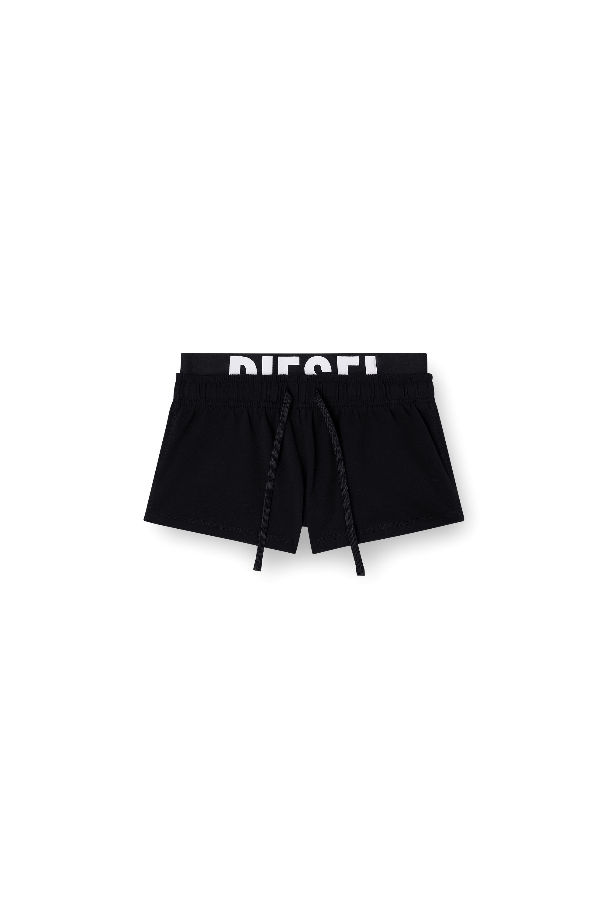 Diesel - MIRANDA-D-POP, Woman's Short pants in cotton Terry with Diesel logo in Black - 2