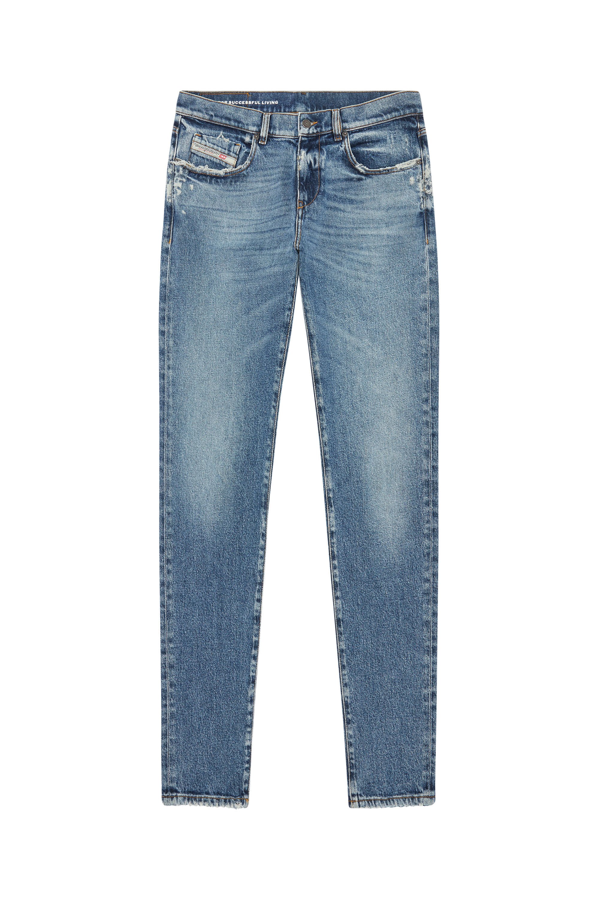 Diesel - Man Slim Jeans 2019 D-Strukt 09F16, Medium blue - Image 2