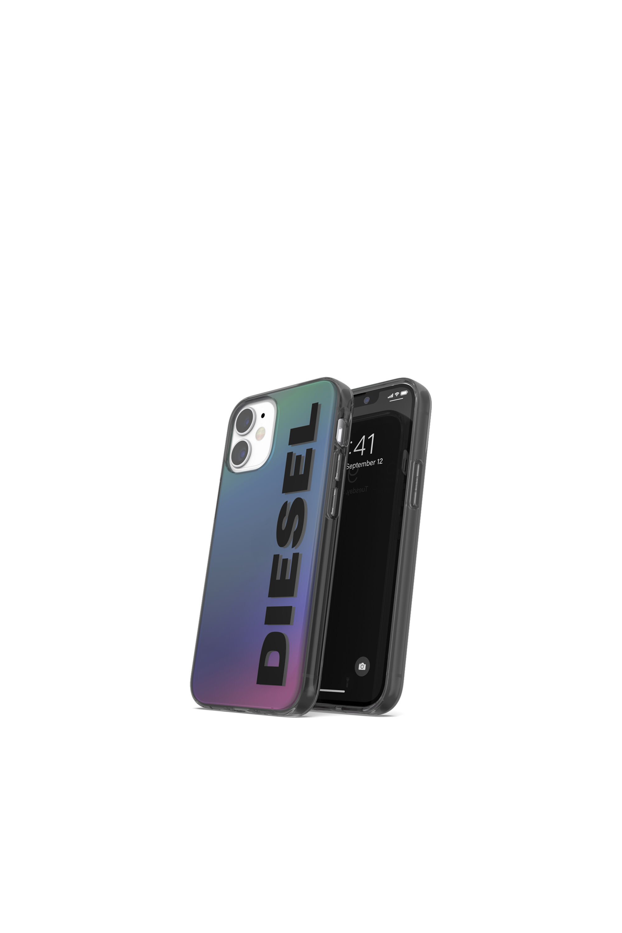 Diesel - 42572 STANDARD CASE, Unisex Holographic TPU case for iPhone 12 Mini in Multicolor - Image 3