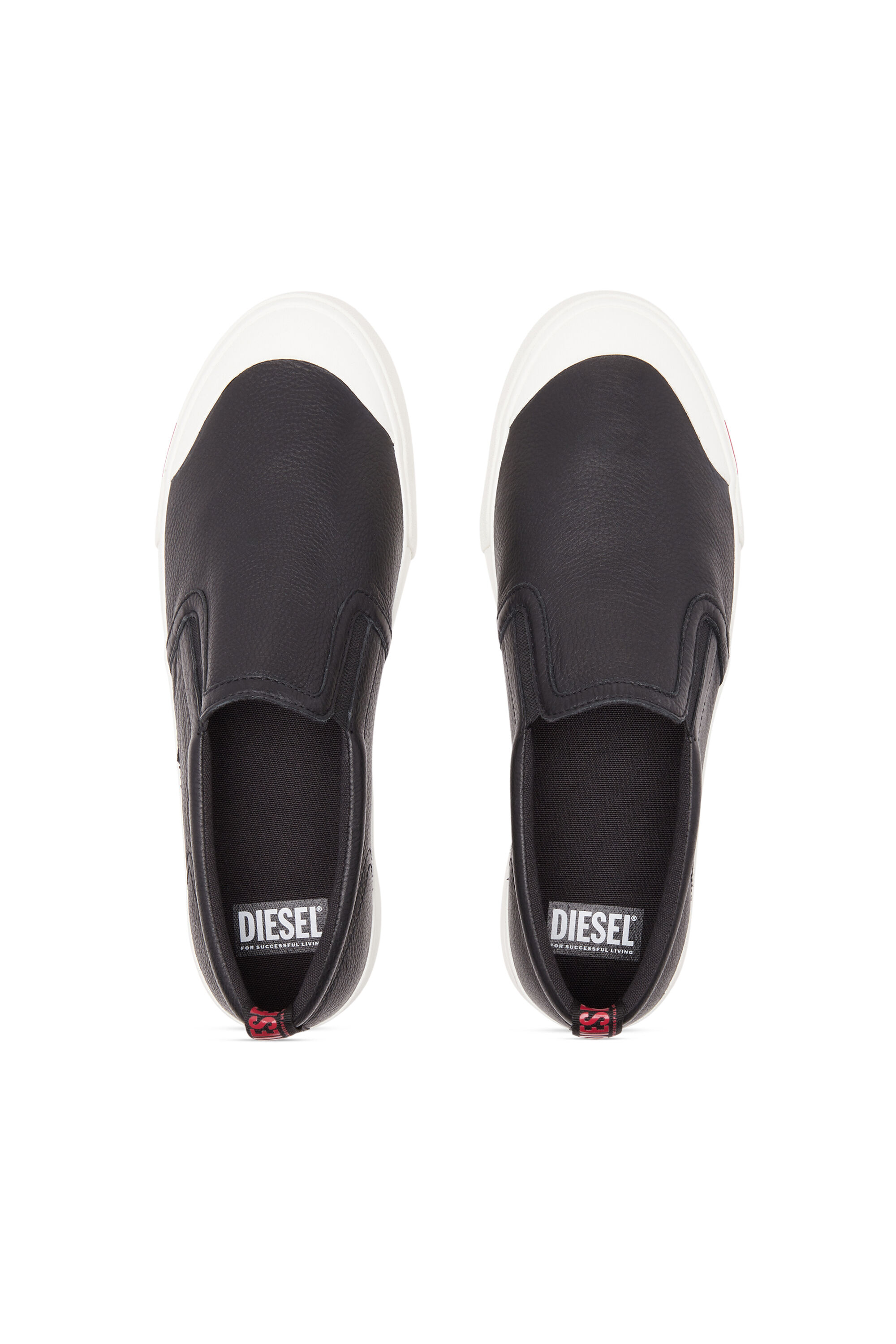 Men s S Athos Slip On Slip on sneakers in plain leather Black Diesel