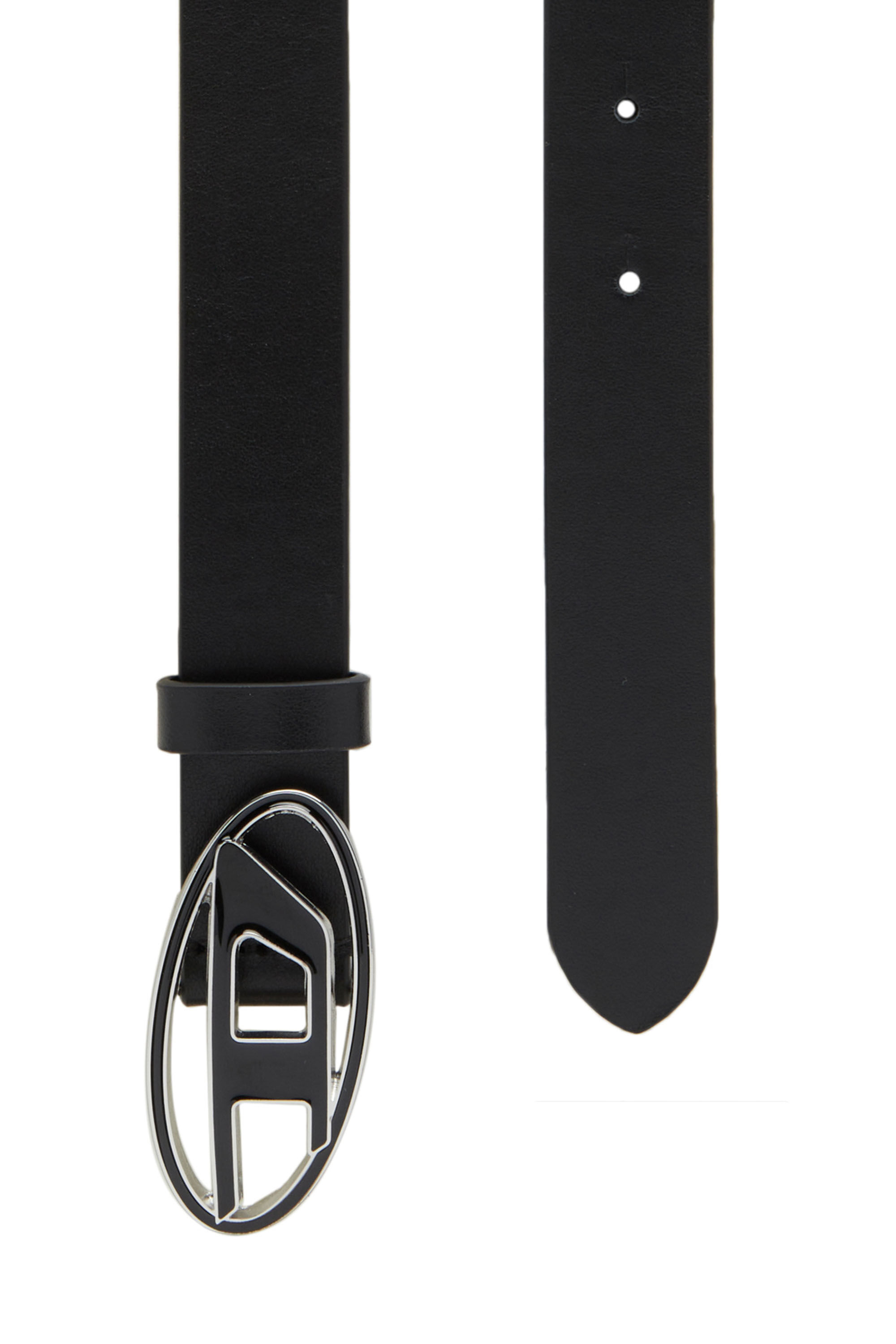 Diesel - B-1DR 25, Woman Leather belt with enamelled buckle in Black - Image 2