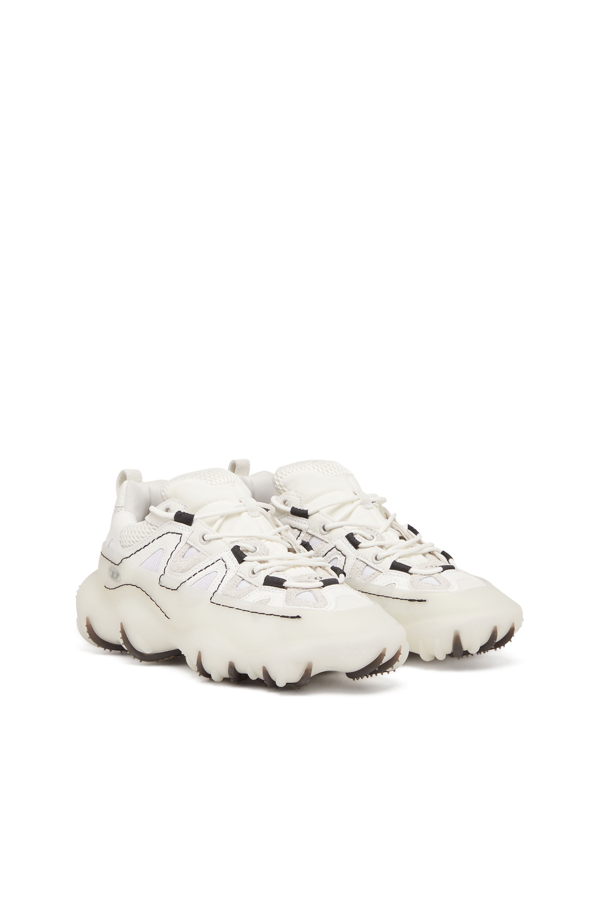 Diesel - S-PROTOTYPE P1 W, Woman S-Prototype P1-Low-top sneakers with rubber overlay in White - Image 2