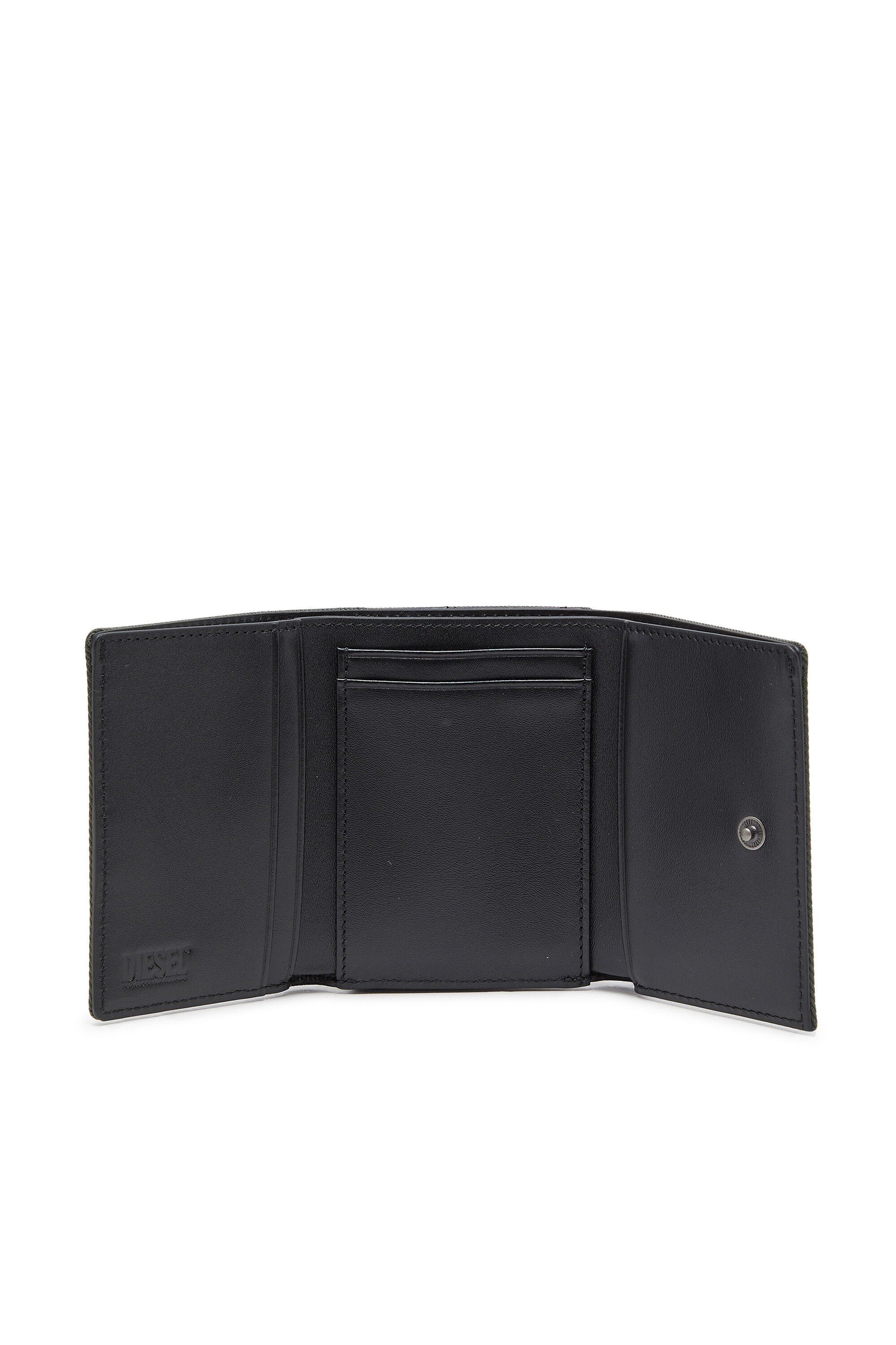 Diesel - D-PACK TRI FOLD COIN 3D, Man's Coin case with embossed patch in Green - 3