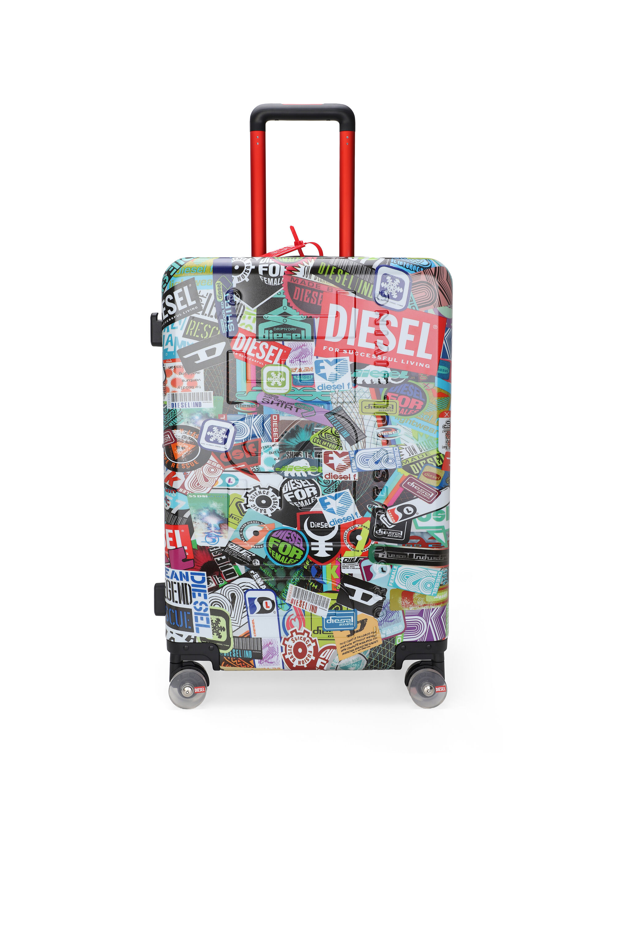 Diesel - DIESEL PC PRINTED TROLLEY-STICKERS- DSL0, Unisex's Sticker style suitcase size M in Multicolor - 1