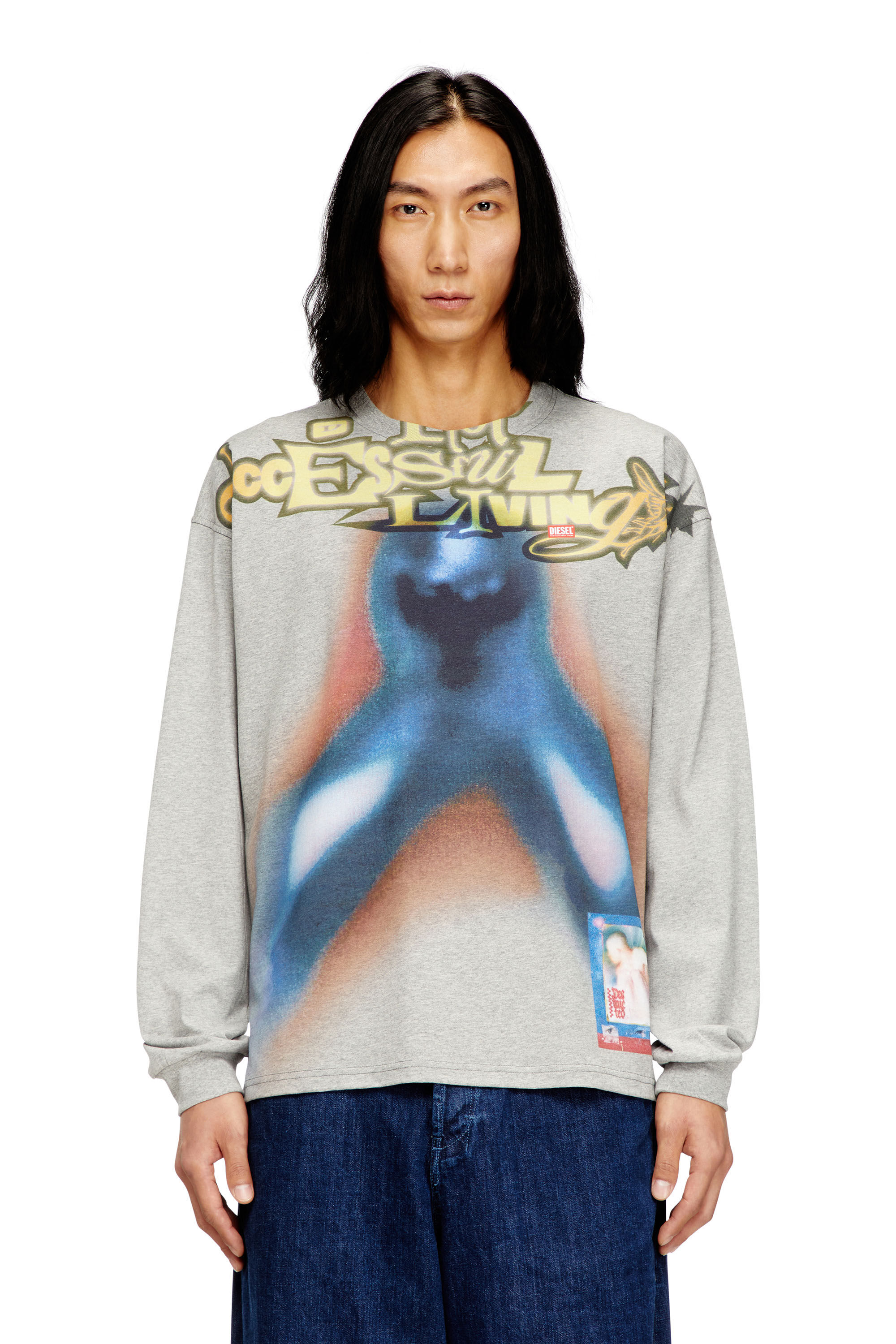 Diesel - T-BOXT-LS-V1, Man's Cotton T-shirt with digital print in null - 2