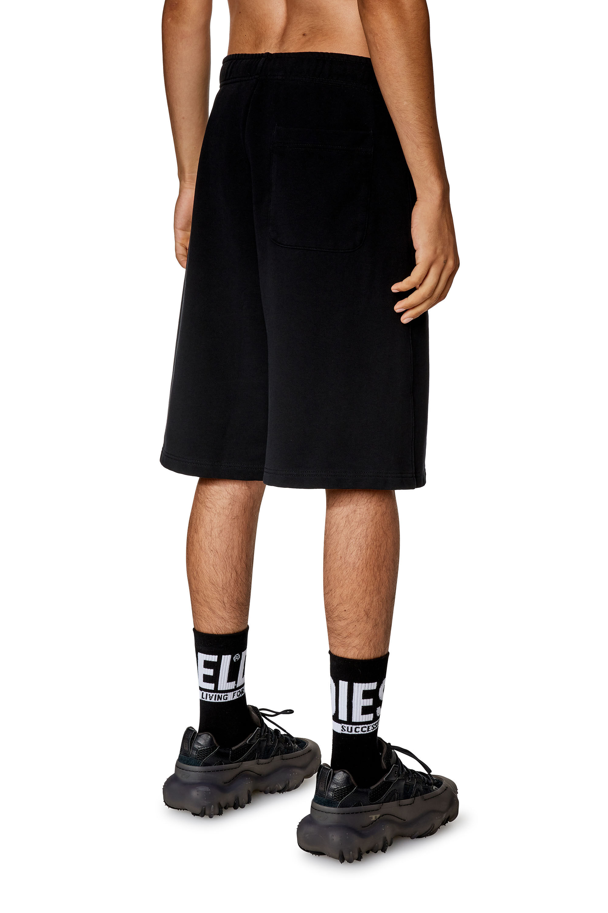 Diesel - P-MARSHY-OD, Man Sweat shorts with injection molded logo in Black - Image 4
