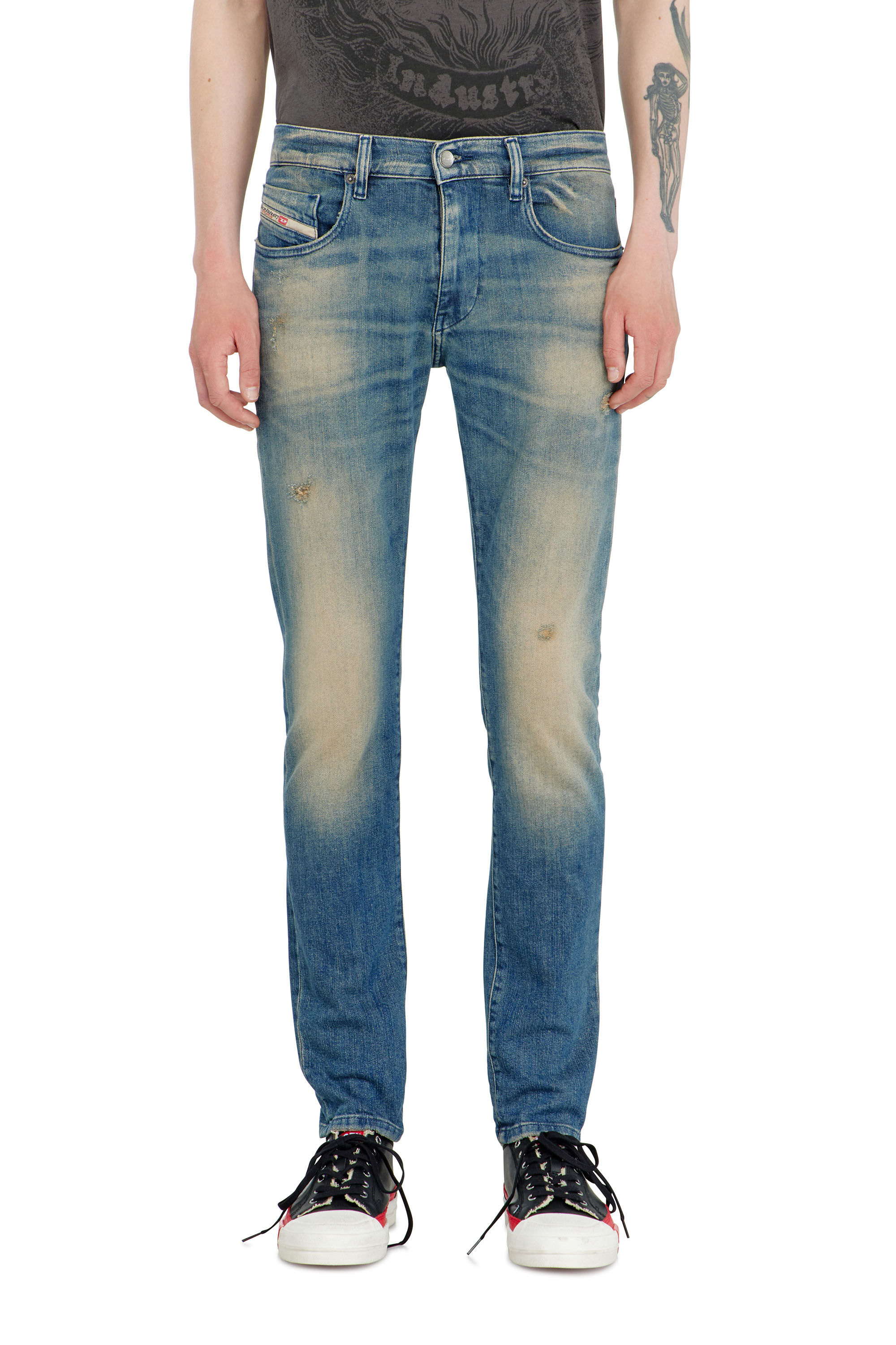 Diesel - Man's Slim Jeans 2019 D-Strukt 0KBBW, Medium blue - 4