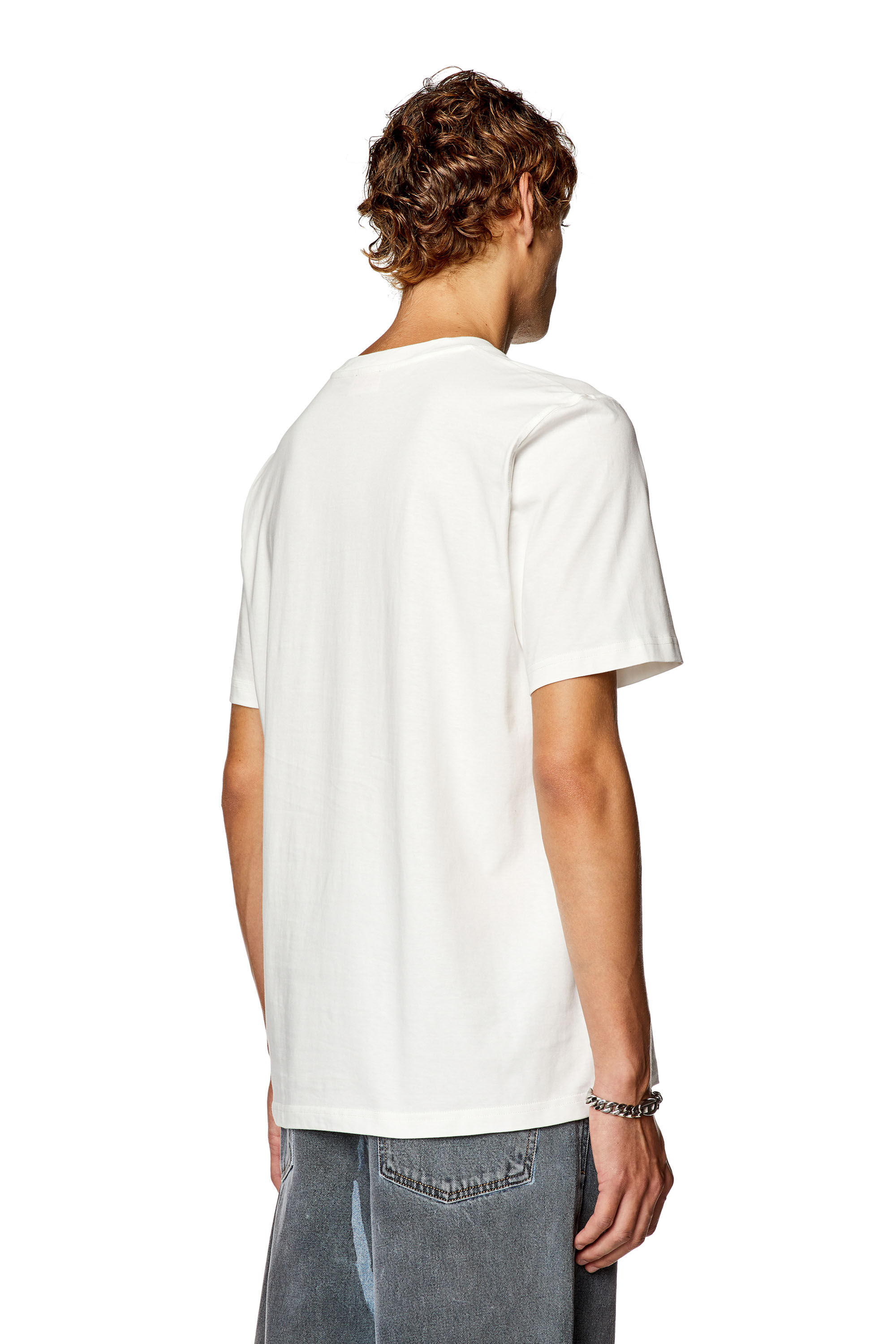 Diesel - T-JUST-N18, Man T-shirt with Diesel bag print in White - Image 4