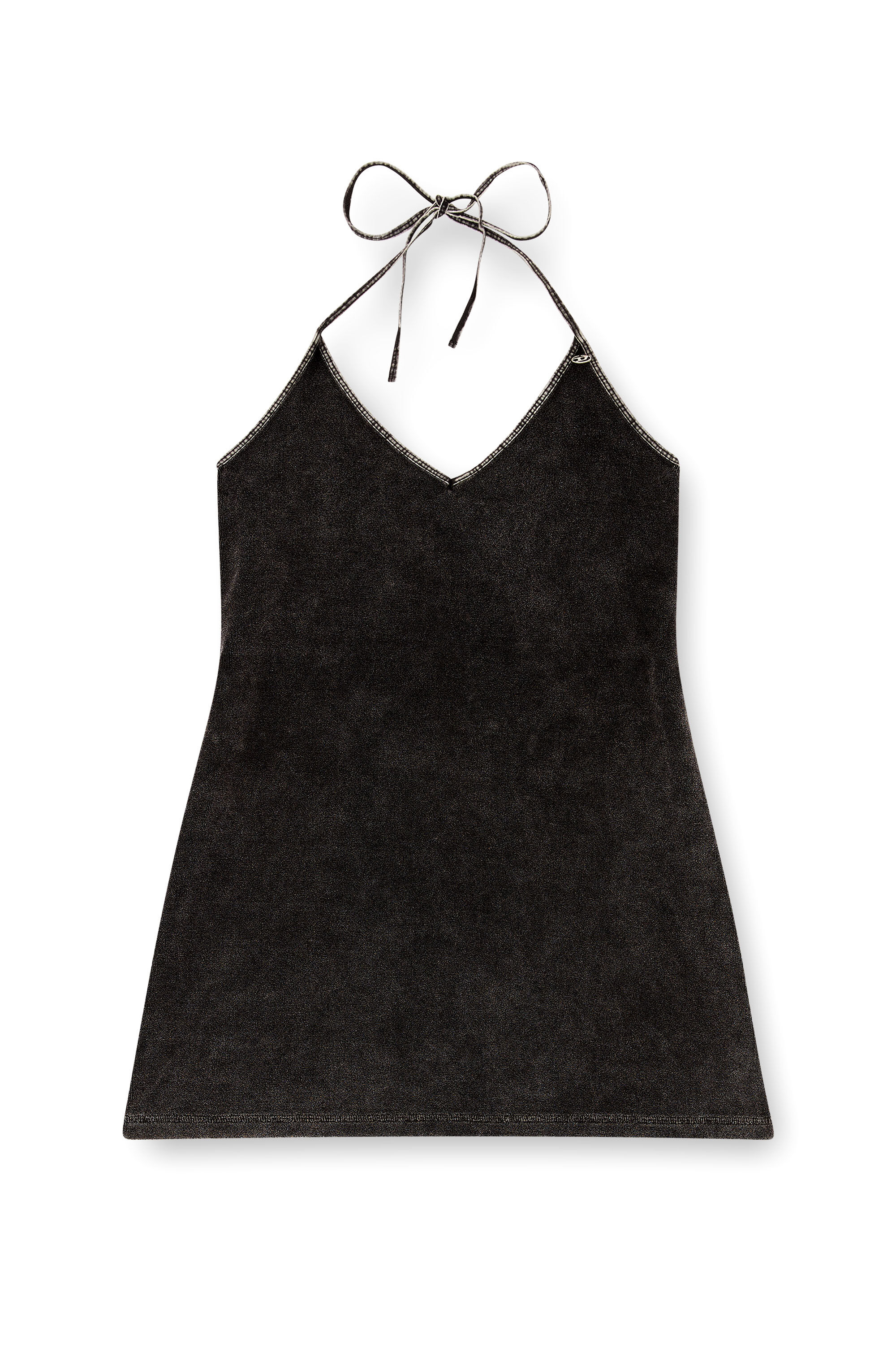 Diesel - MILVA-DNM, Woman's Mini dress in treated towelling fabric in null - 5