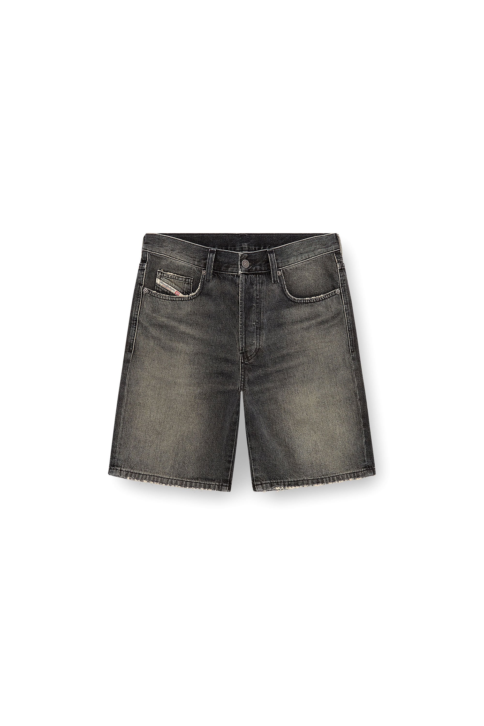 Diesel - REGULAR-SHORT, Man Denim shorts in Black - Image 2