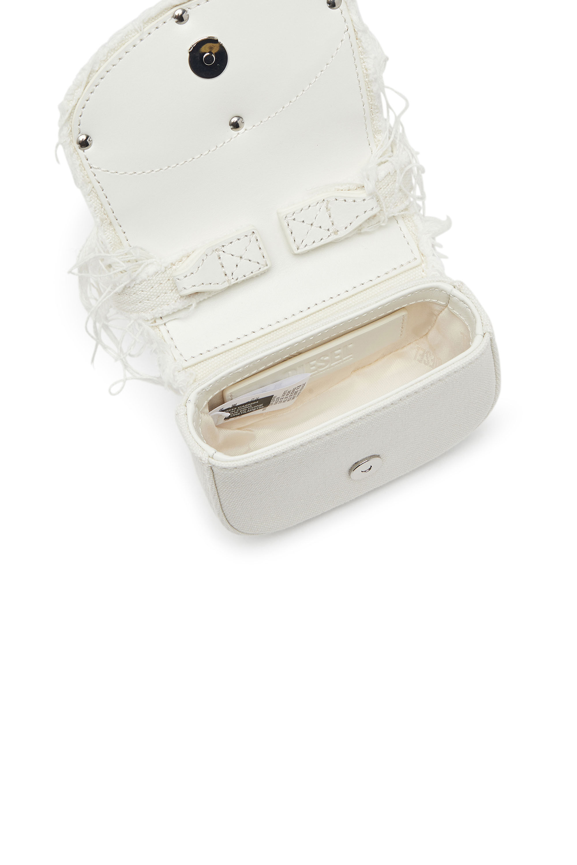 Diesel - 1DR XS, Woman's 1DR XS-Iconic mini bag in canvas and leather in White - 5
