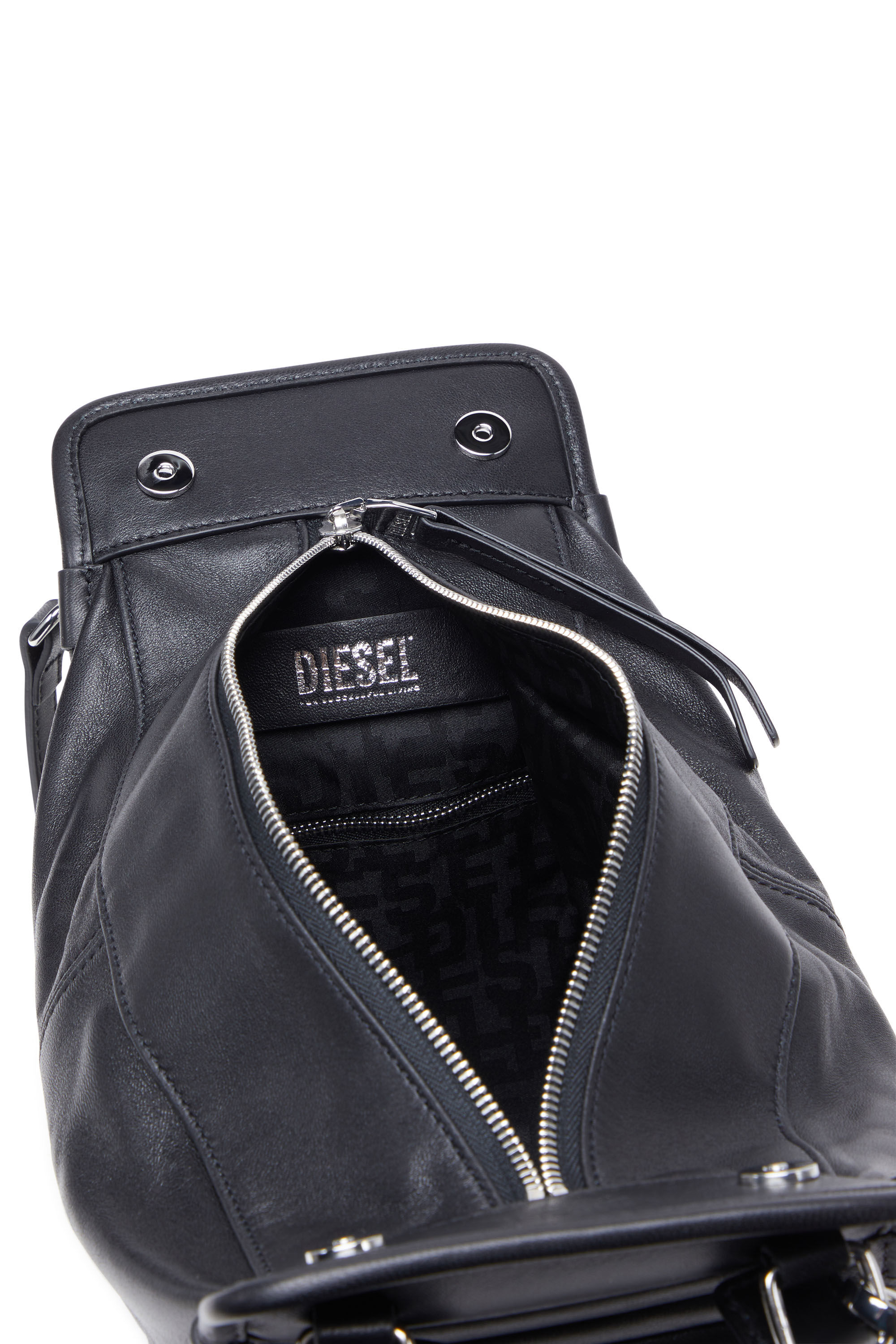 Diesel - D-VINA-RR S, Woman D-Vina-RR S - Slouchy leather tote bag in Black - Image 5