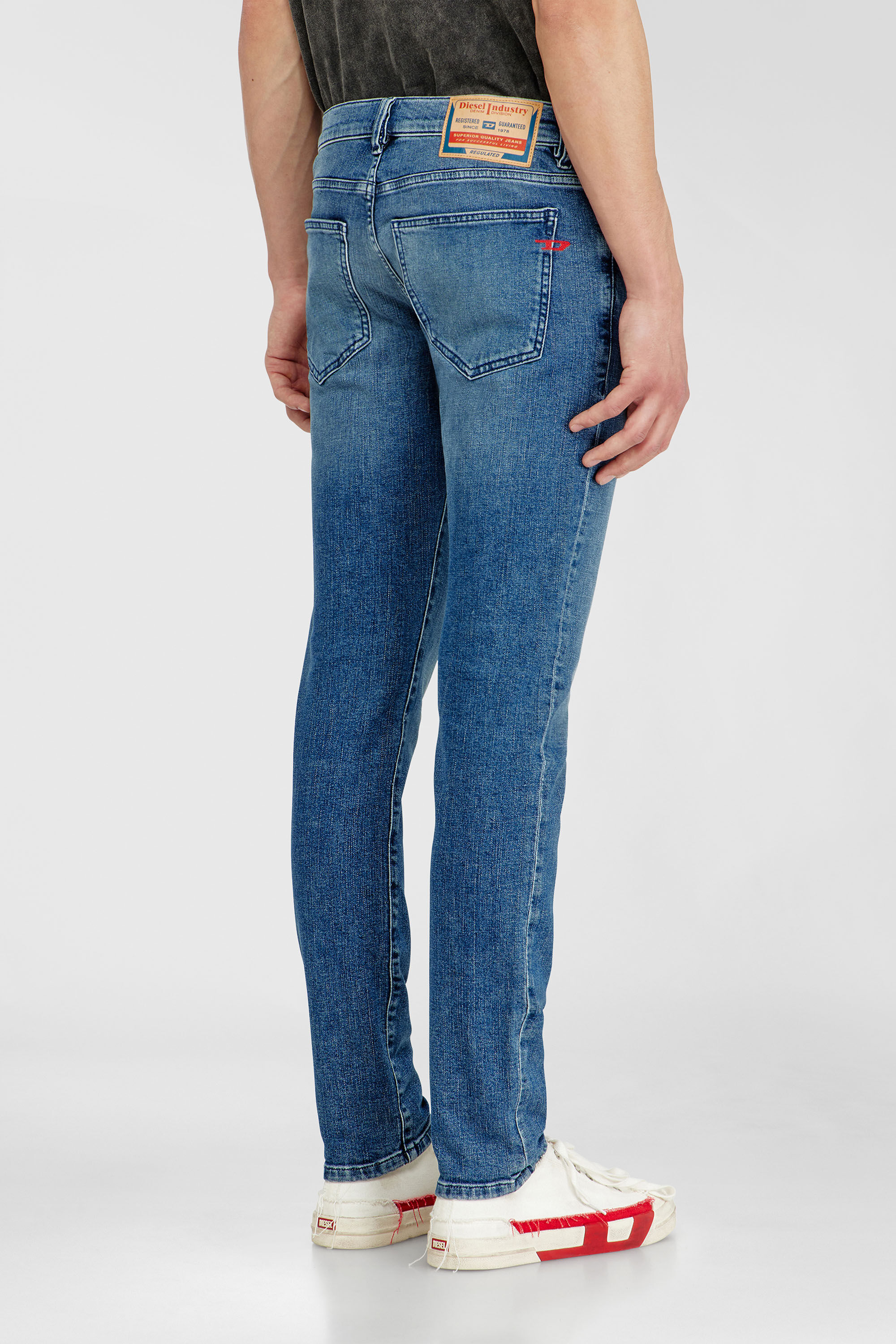 Diesel - Man's Slim Jeans 2019 D-Strukt 0HDBK, Medium blue - 5