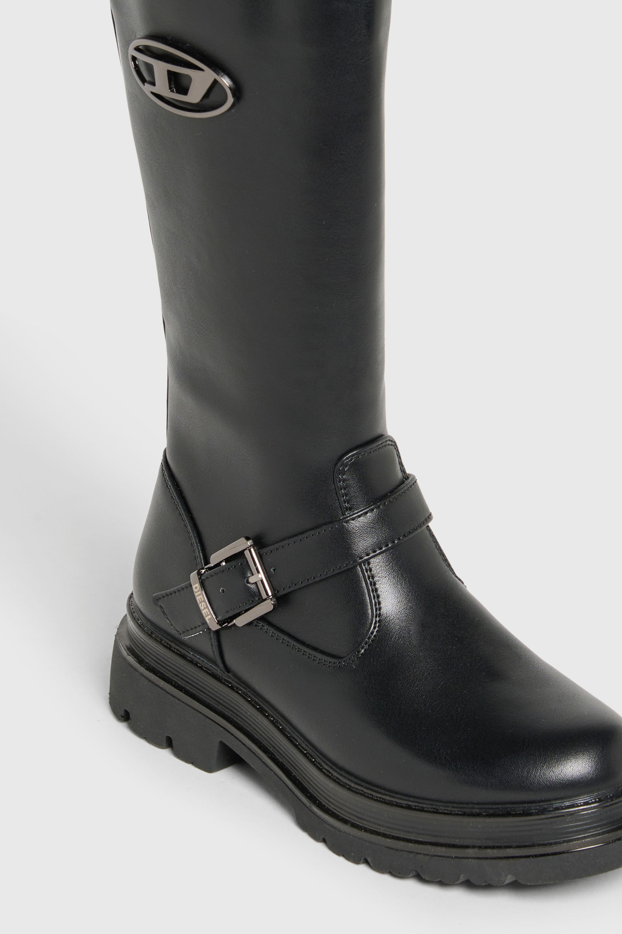 Diesel - D-KRILTY, Woman's D-Krilty - High boots with buckle detail in Black - 4
