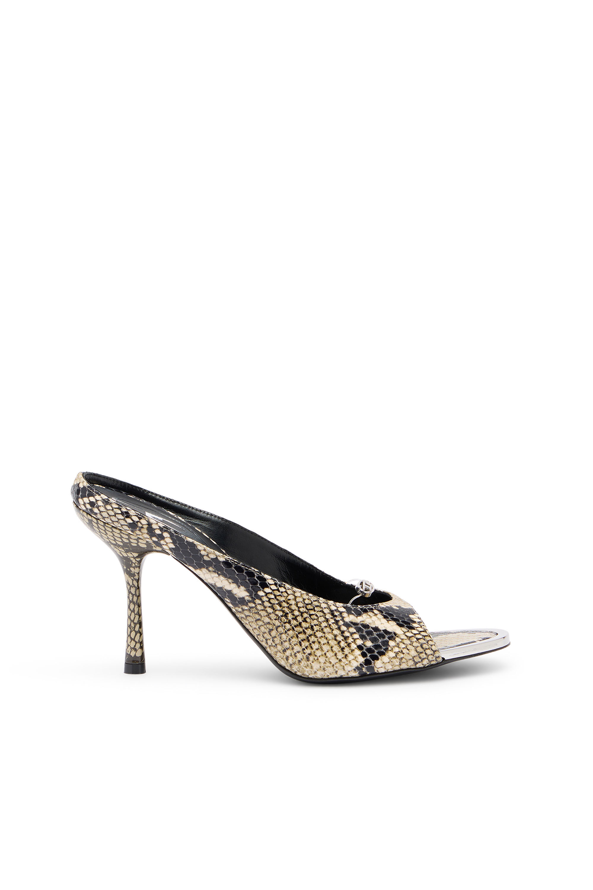 Diesel - D-DIAM'S SA 90, Woman's D-Diam's-High leather mule with floating Oval D in null - 1