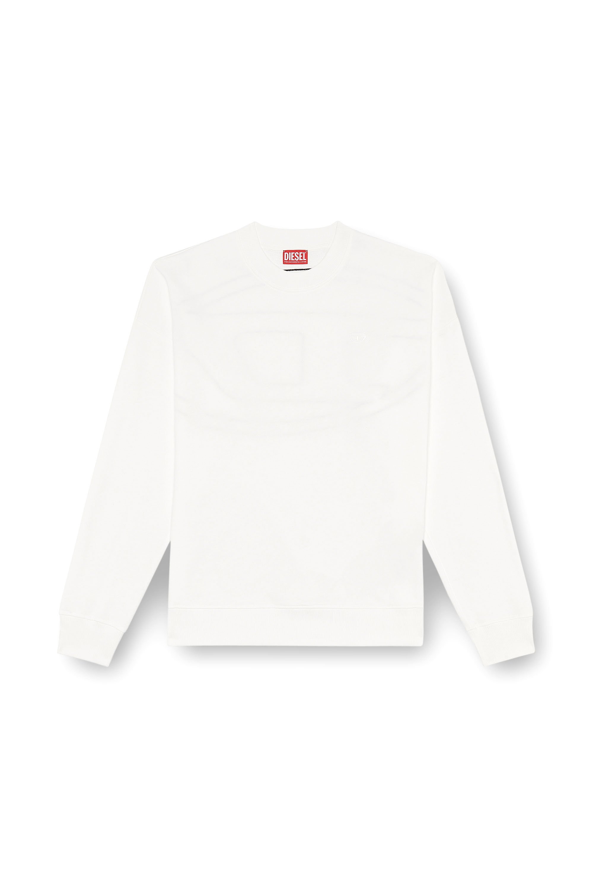 Diesel - S-ROB-MEGOVAL-D, Man Sweatshirt with logo embroidery in White - Image 2