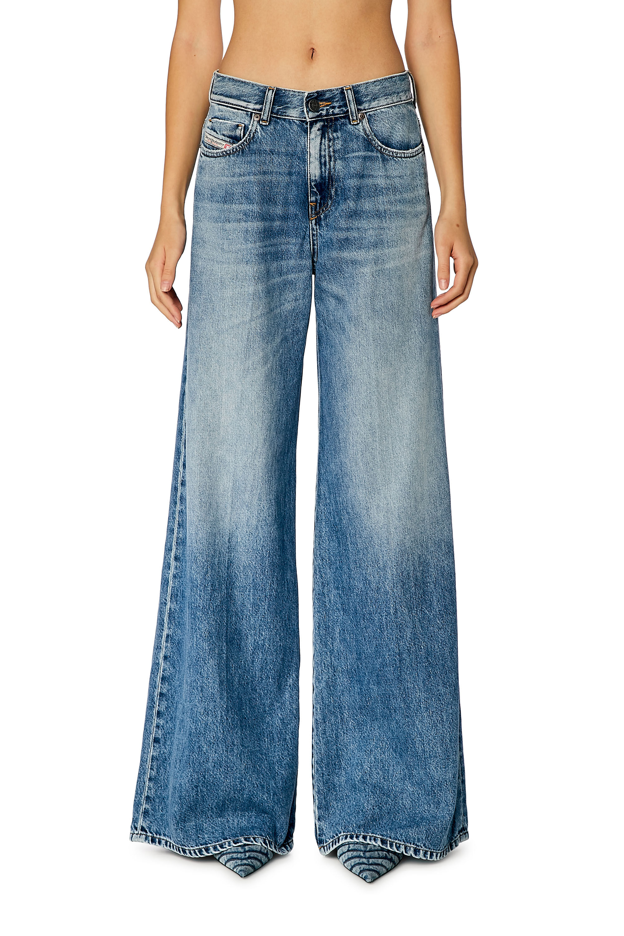 Diesel - Woman Bootcut and Flare Jeans 1978 D-Akemi 09H95, Medium blue - Image 3