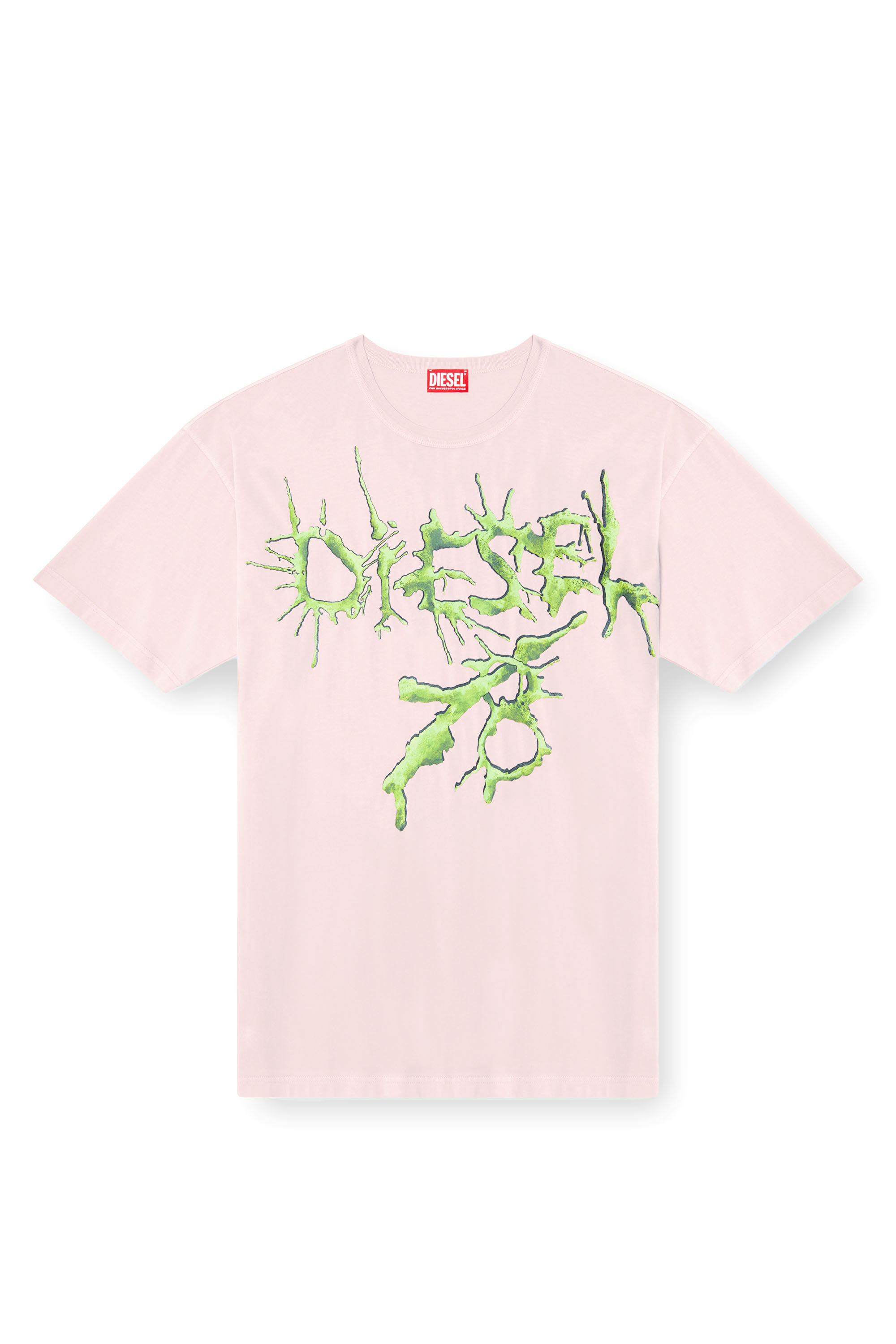 Diesel - T-BOXT-R28, Man's T-shirt with tattoo graphics in Pink - 2