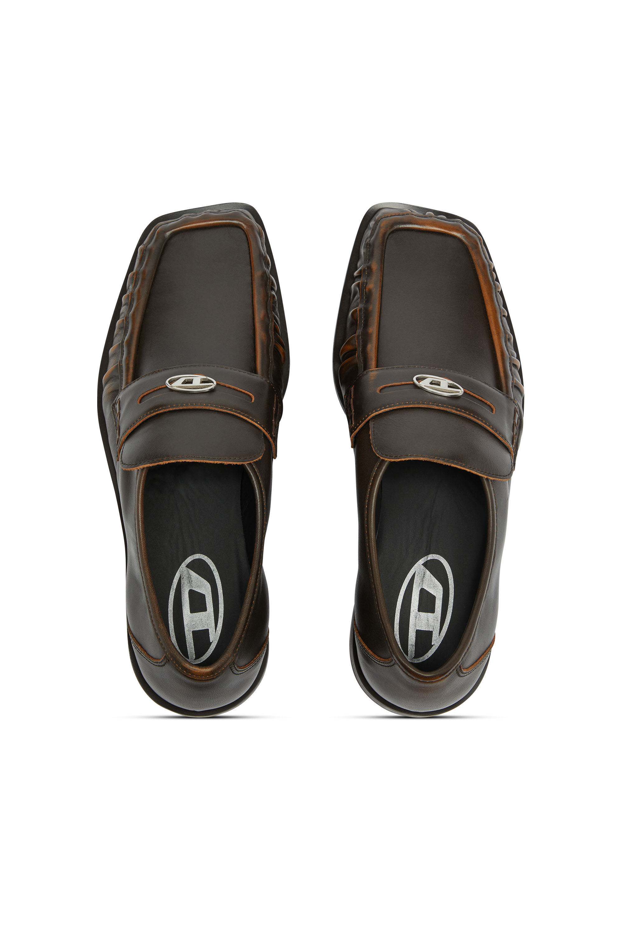 Diesel - D-AMBER LOAFER, Man's D-Amber - Penny loafers in leather in null - 5
