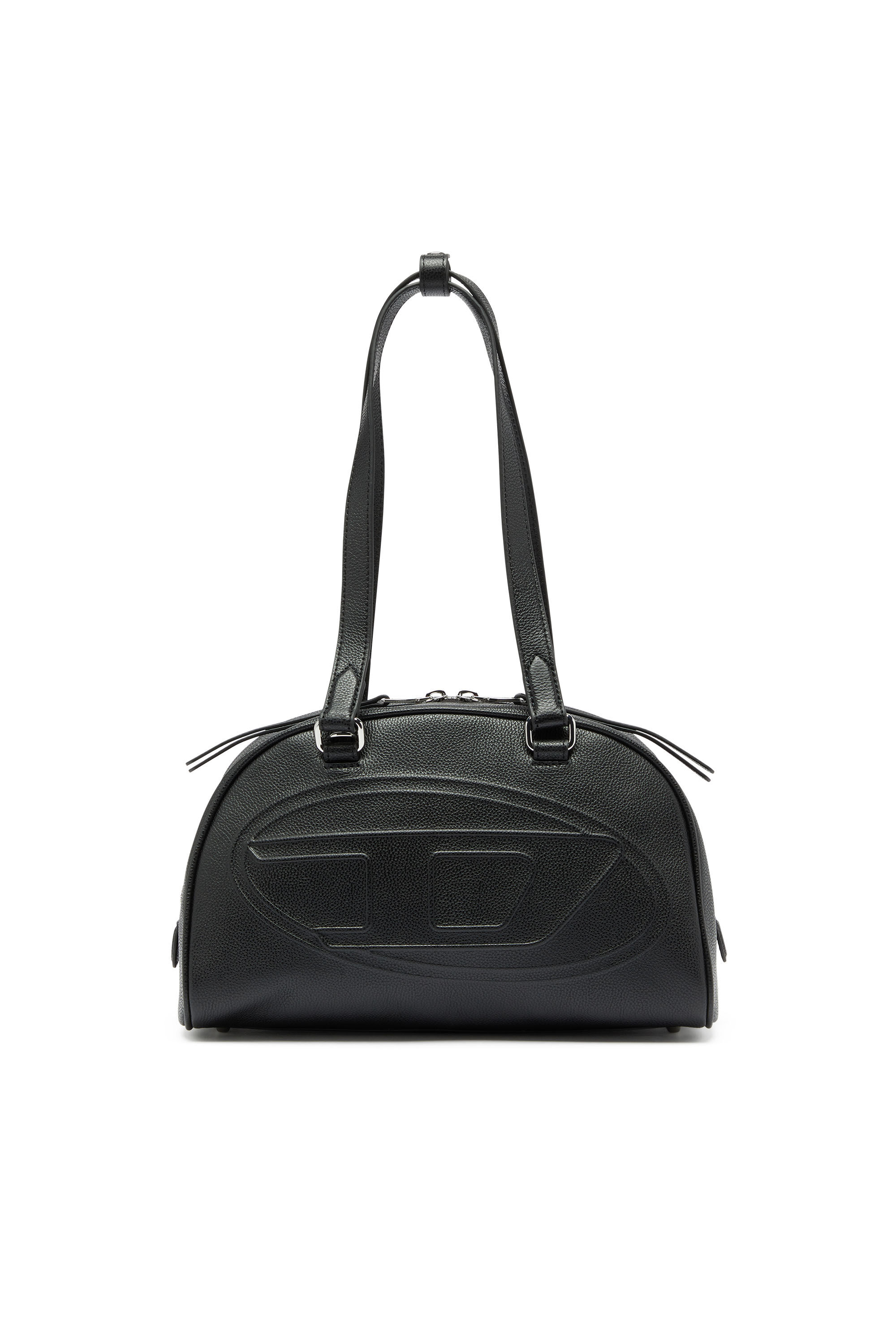 Diesel - 1DR DOME SHOULDER, Unisex's 1DR Dome - Leather Boston bag with embossed logo in Black - 2