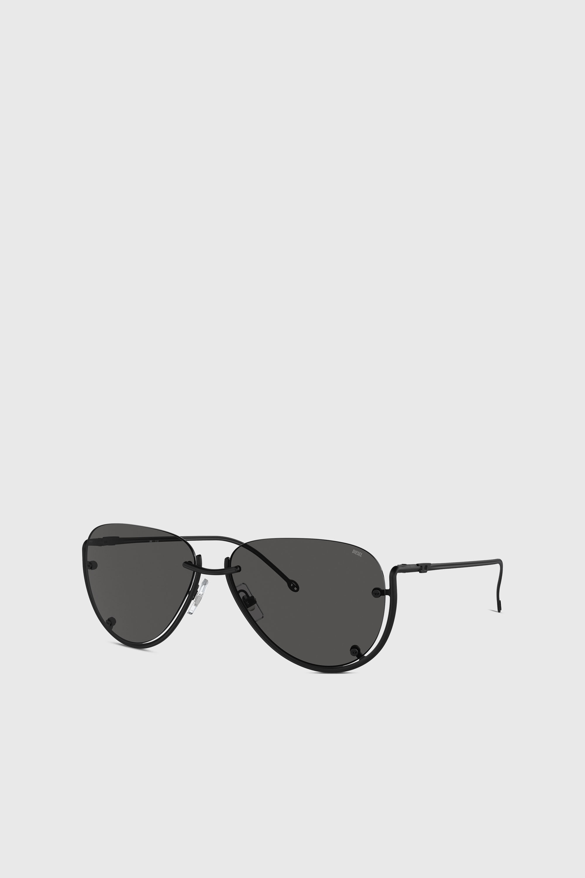 Diesel - 0DL1003, Unisex's Pilot model sunglasses in Black - 5