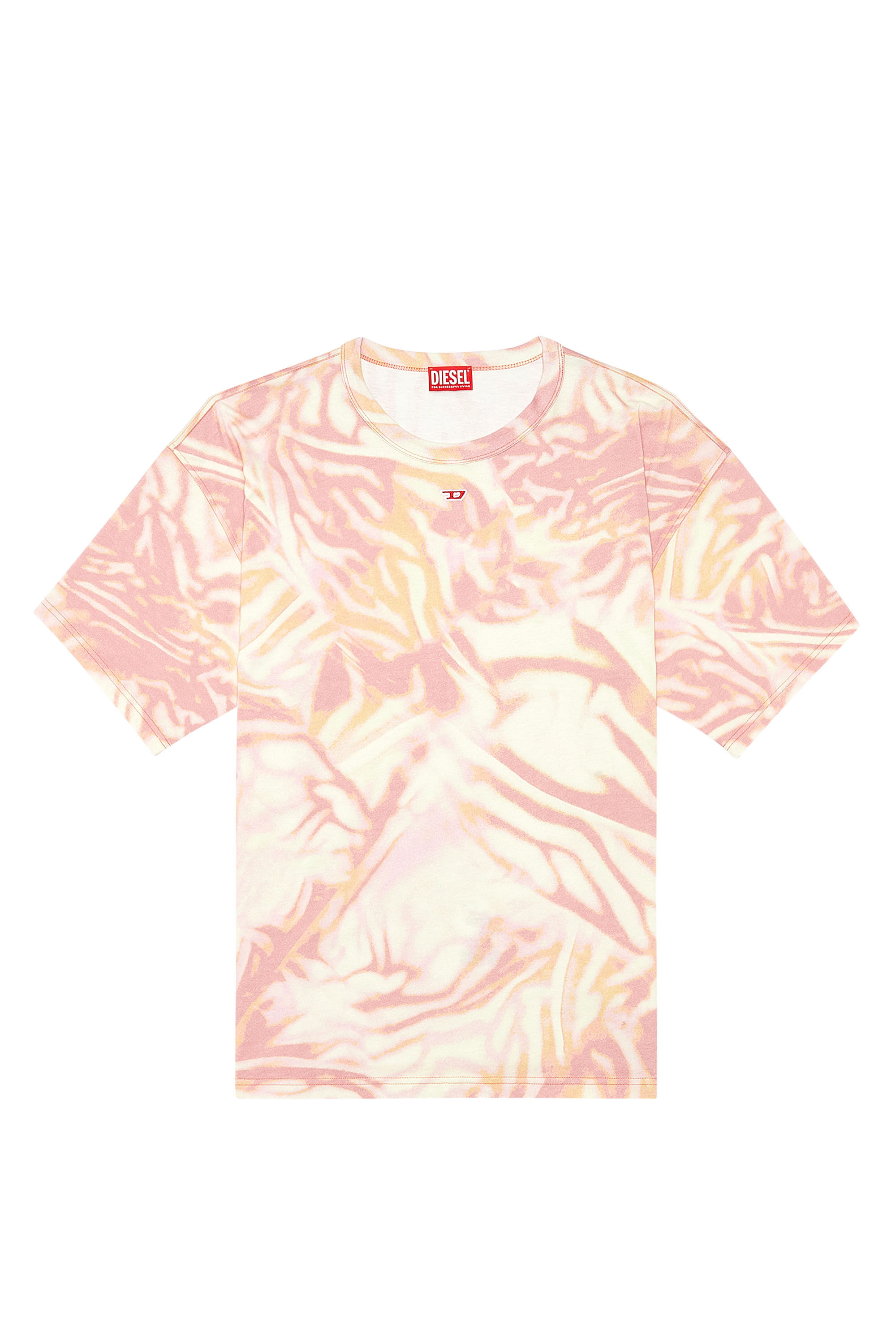 Diesel - T-BOXT-N3, Man T-shirt with zebra-camo print in Pink - Image 3