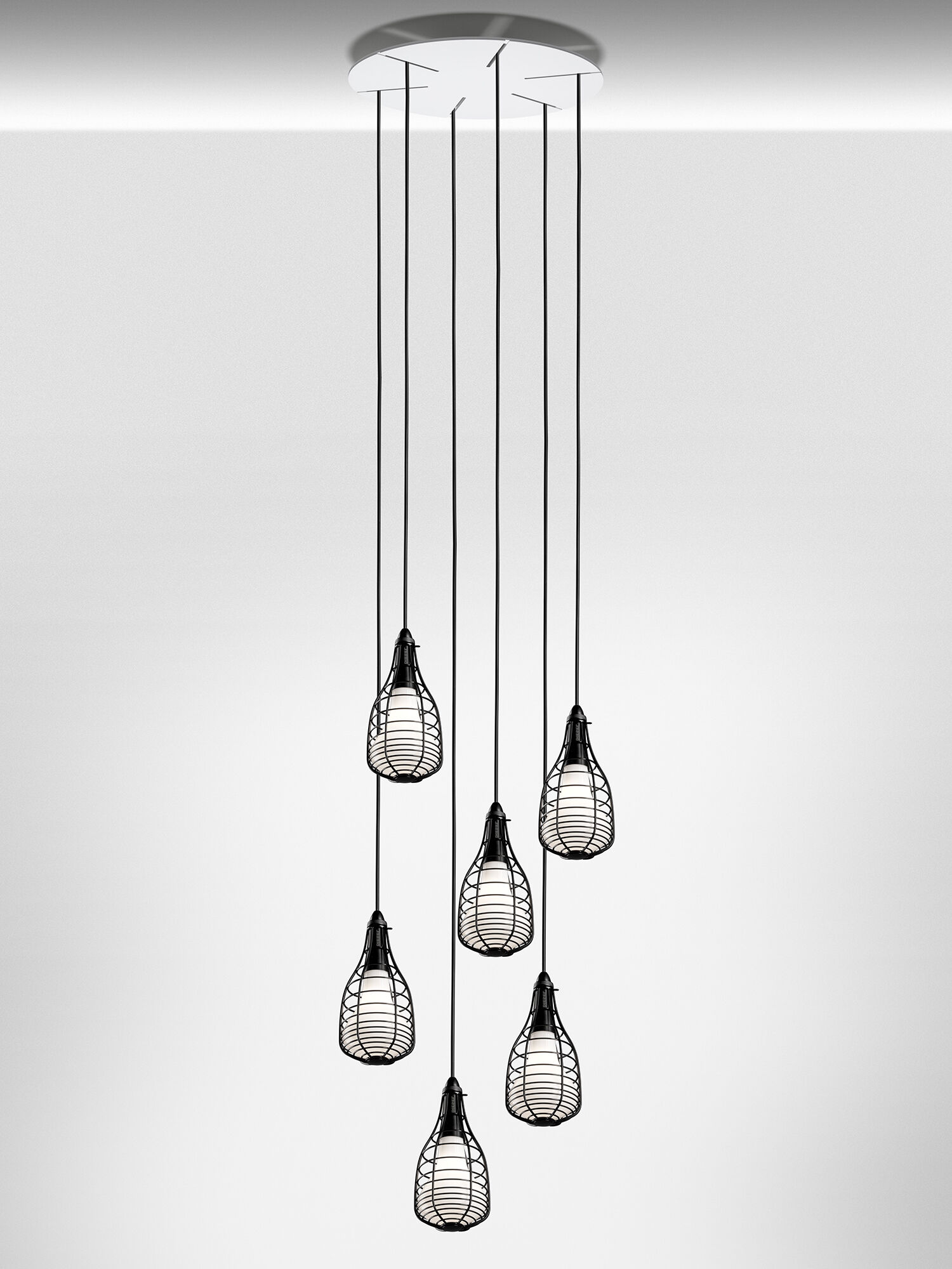 Diesel - CAGE SOSPENSIONE MIC, Unisex's Suspended lighting with decorative cage in Black - 3