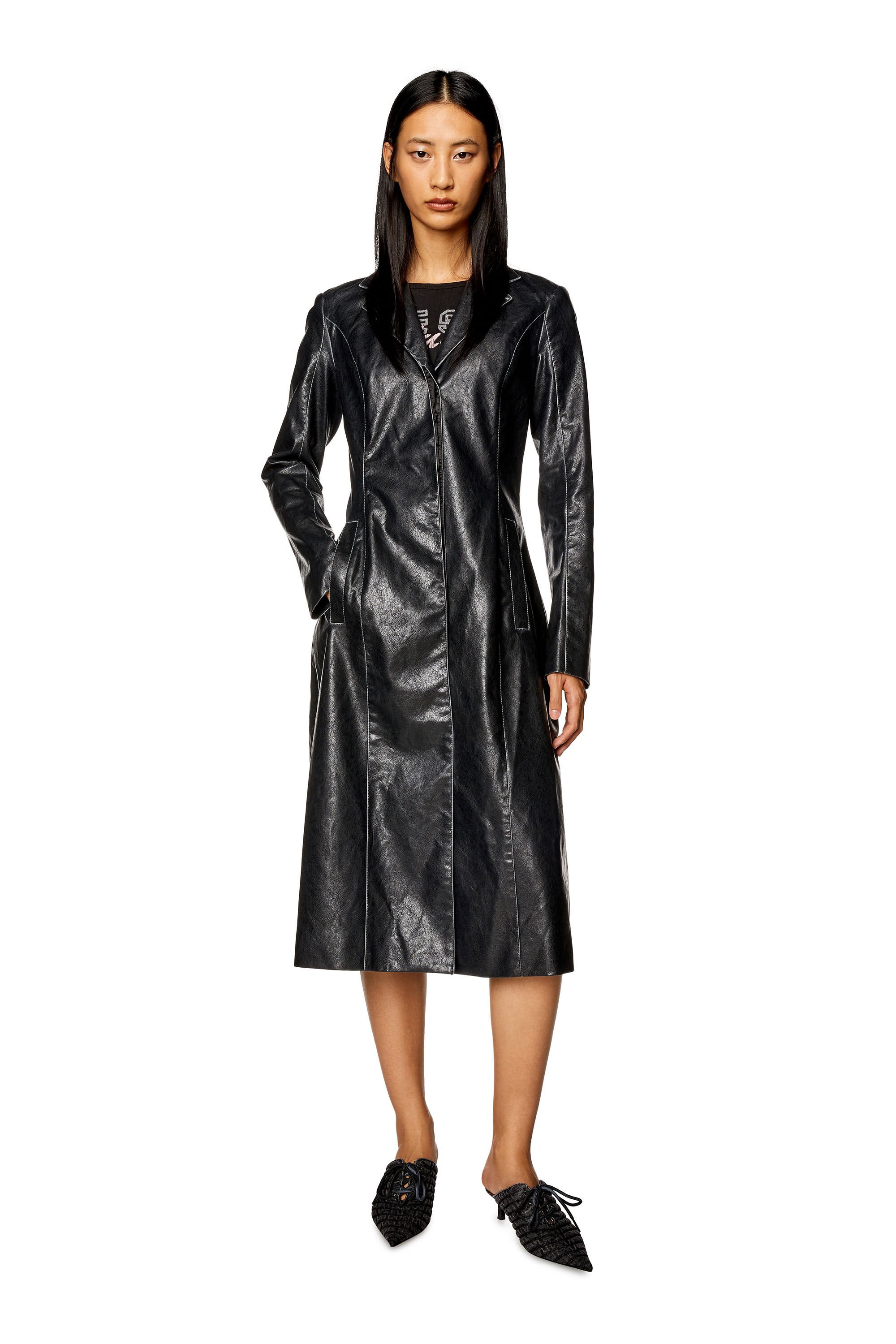 Diesel - G-FILAR, Woman Trench coat in supple technical fabric in Black - Image 1