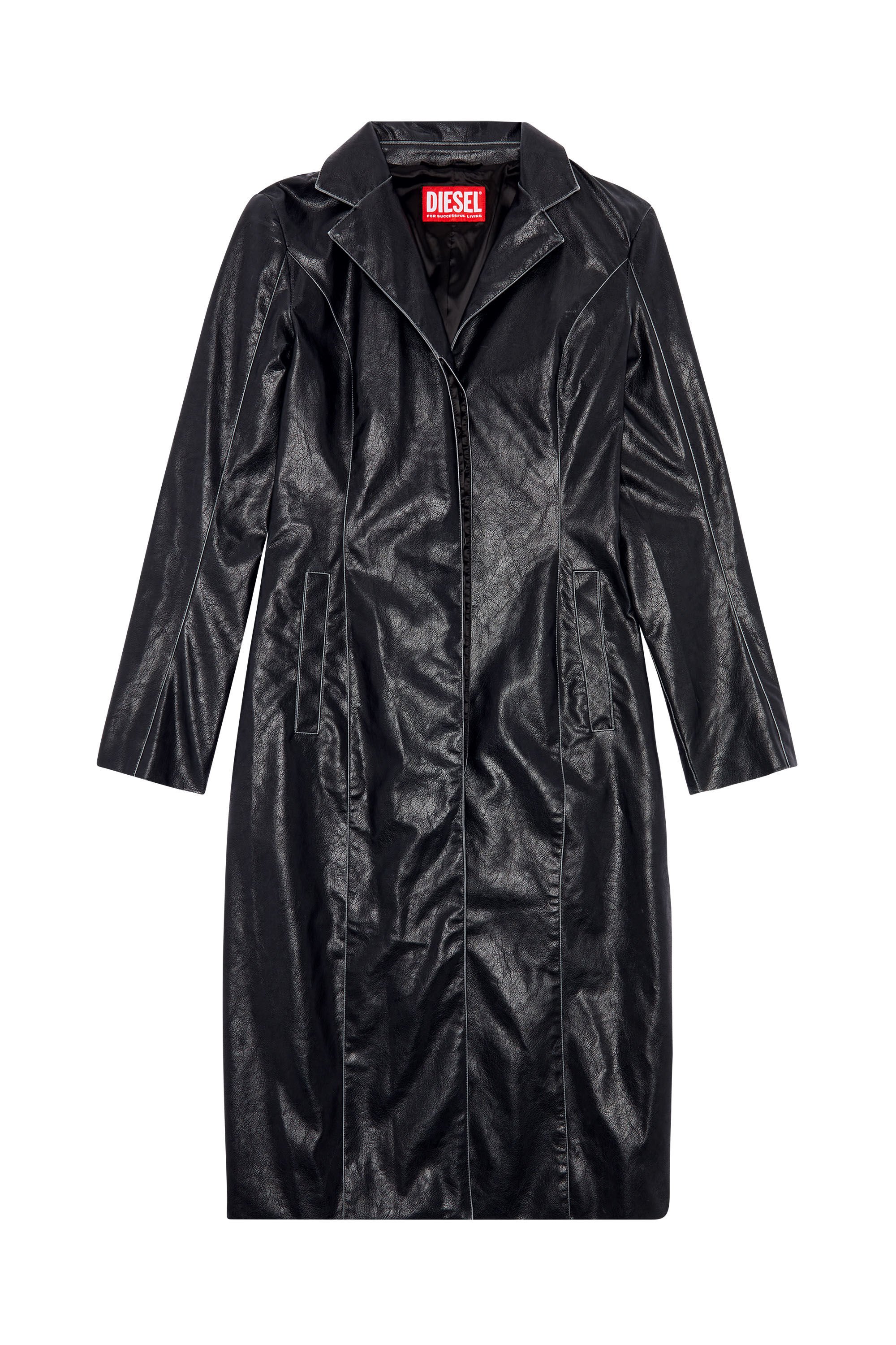 Diesel - G-FILAR, Woman Trench coat in supple technical fabric in Black - Image 2