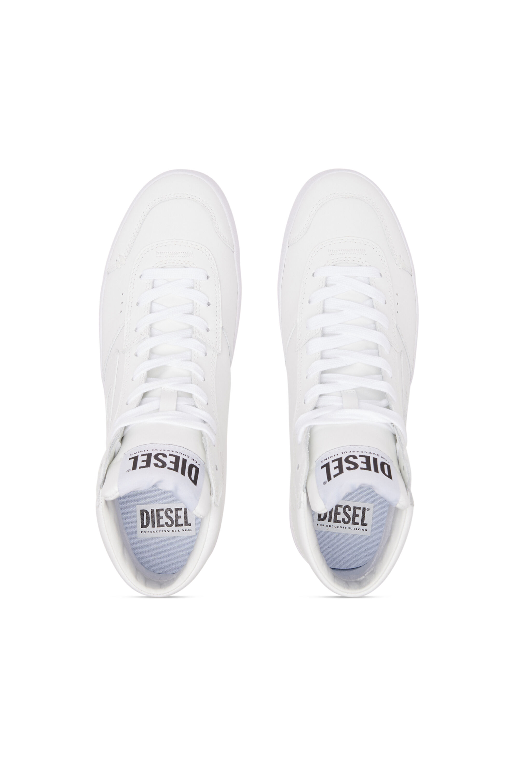 Diesel - S-LEROJI MID, Man S-Leroji Mid-Leather high-top sneakers in White - Image 4